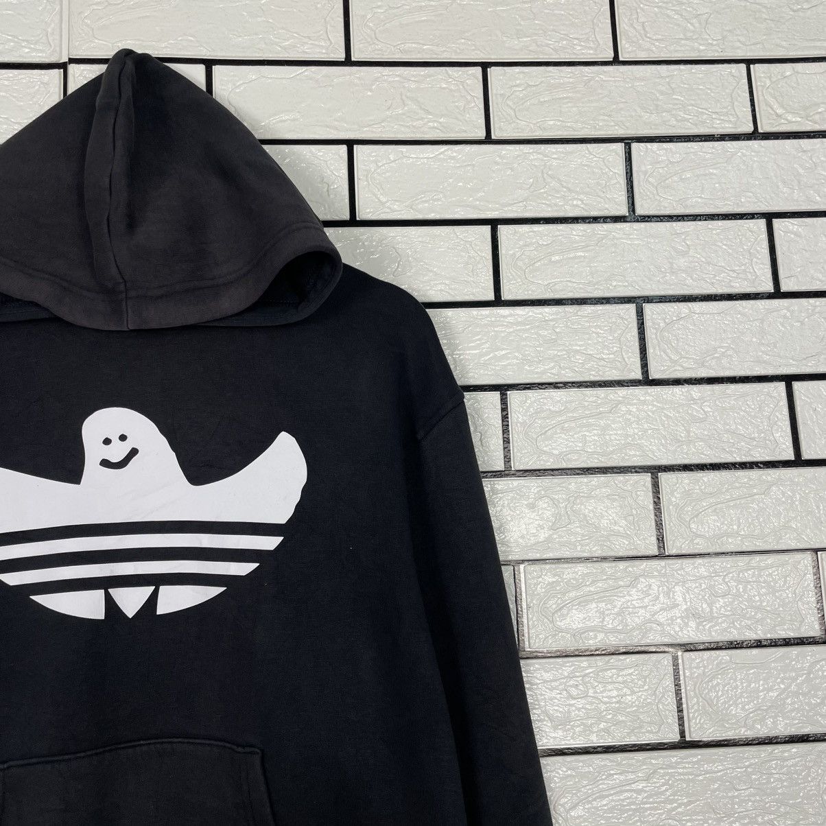 Adidas Adidas Big Logo Black Pullover Hoodie Size US M / EU 48-50 / 2 - 5 Thumbnail