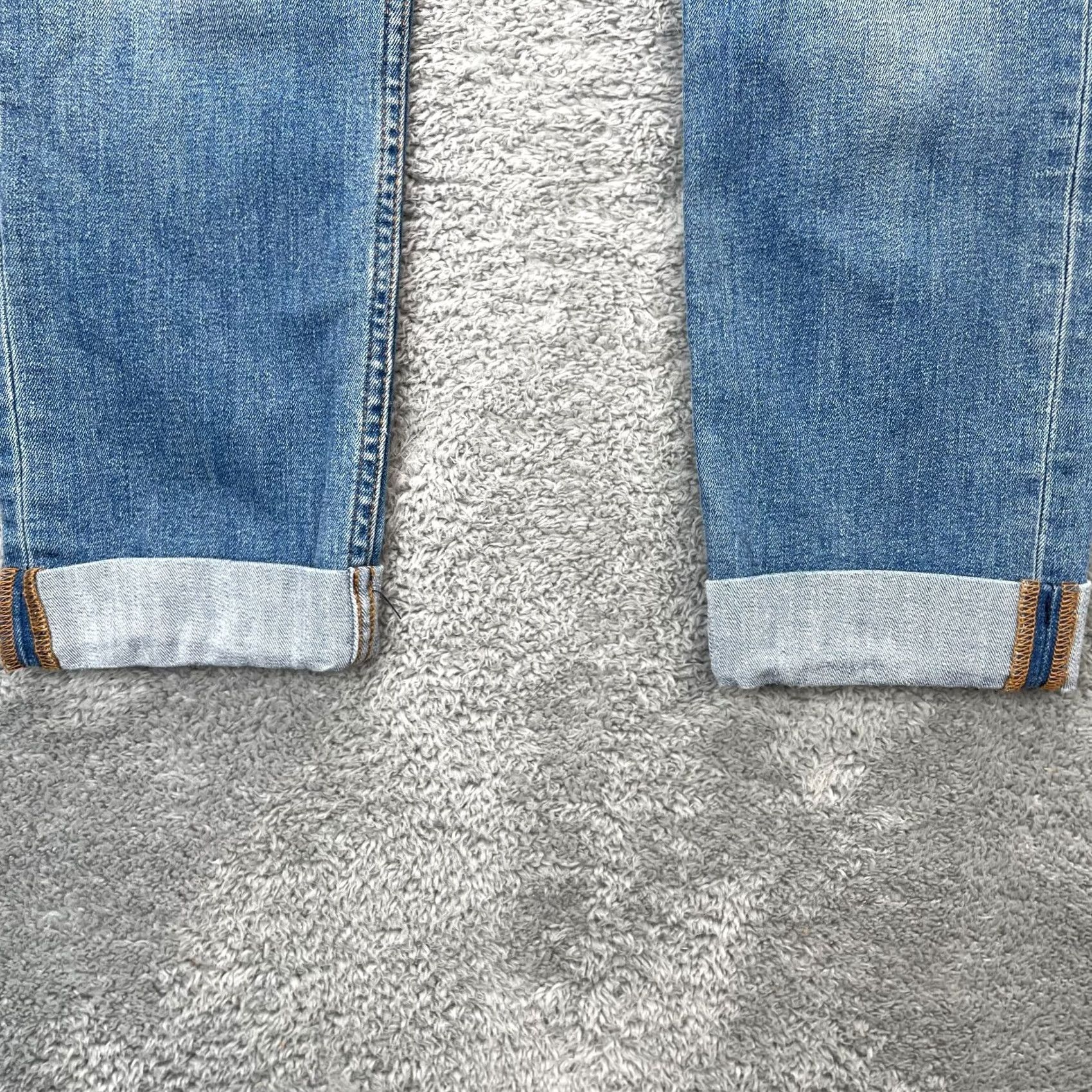 Hudson Hudson Womens Blue Denim Cotton Stretch Bacara Straight Cuffed Jeans 25 Size 42" / US 20 - 3 Thumbnail