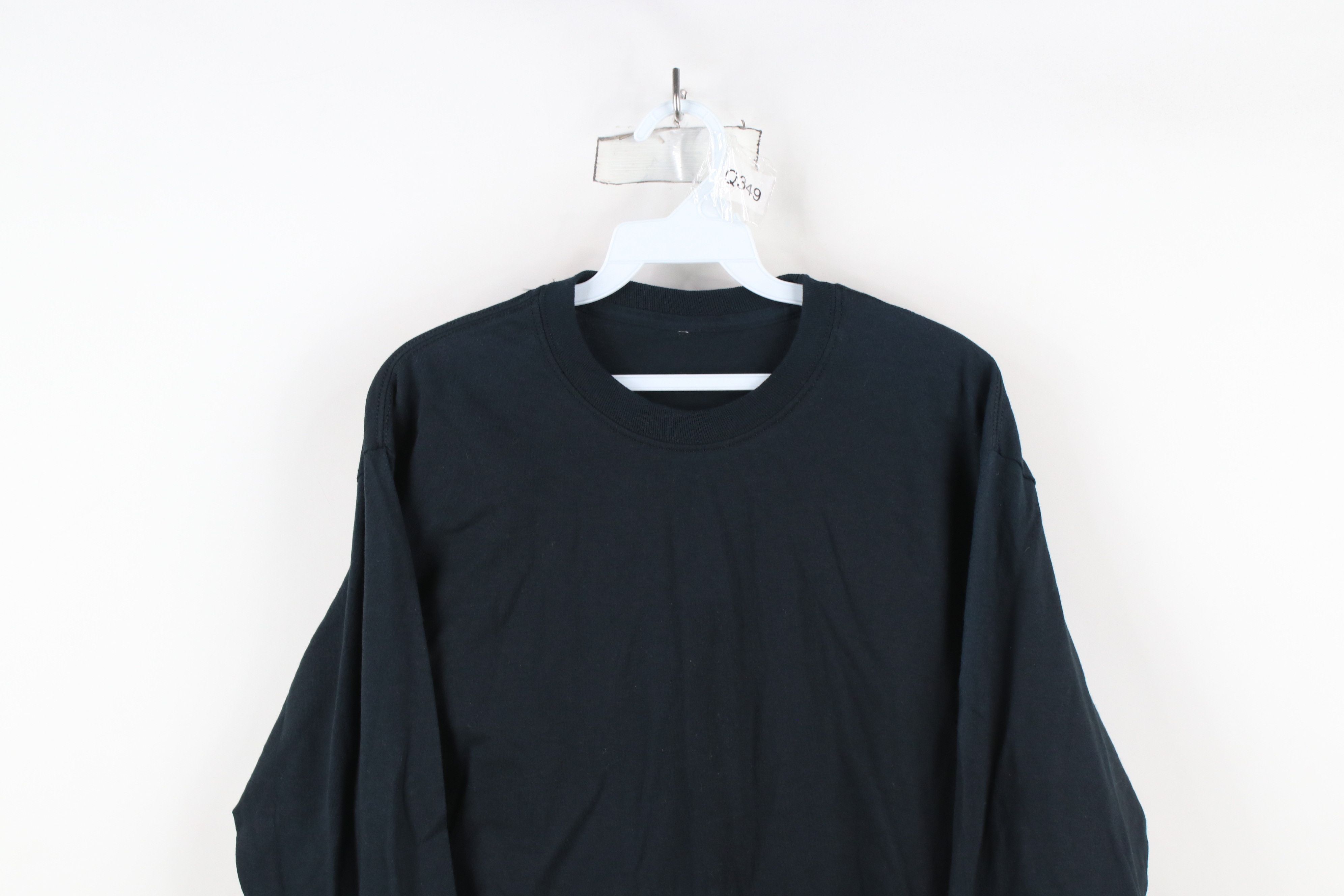 Vintage Vintage 90s Streetwear Long Sleeve T-Shirt Black Cotton Size US M / EU 48-50 / 2 - 2 Thumbnail