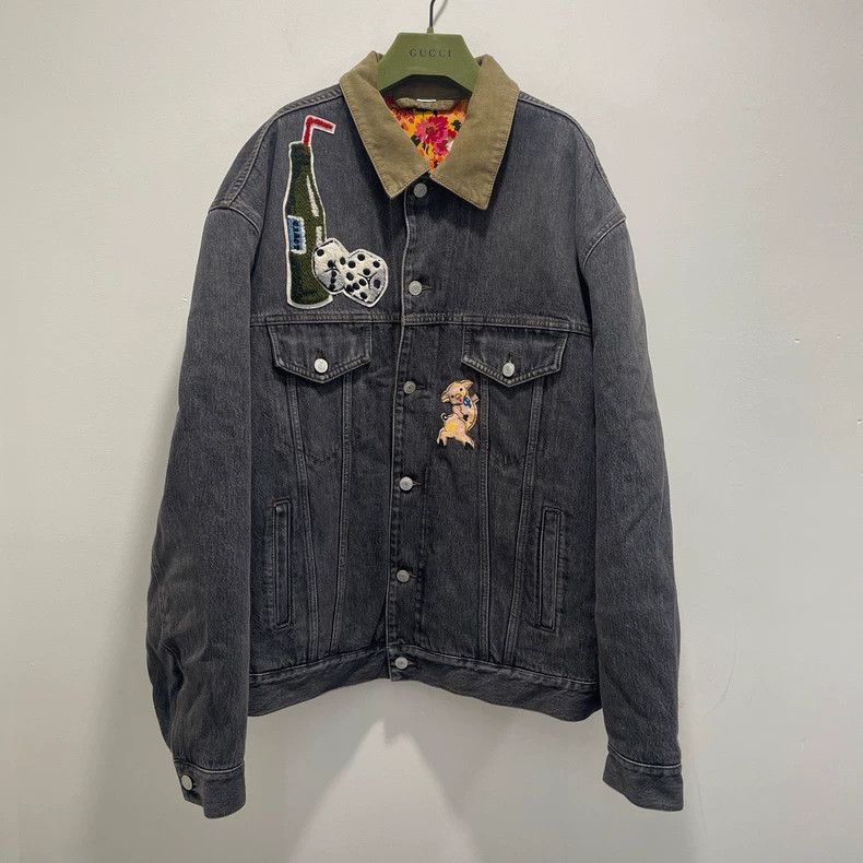 Gucci Gucci Size OS Denim color-blocked embroidery pattern inside Size US XS / EU 42 / 0 - 1 Thumbnail