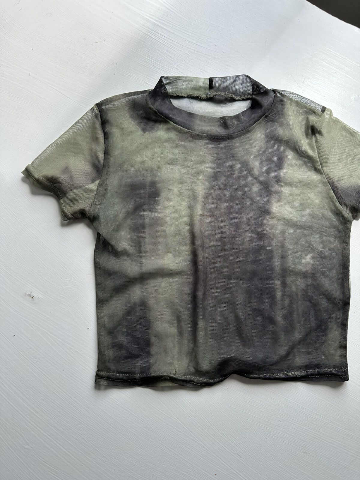 Japanese Brand × Vintage Y2K Mesh Top Khaki Straight 2000s Size S / US 4 / IT 40 - 3 Thumbnail