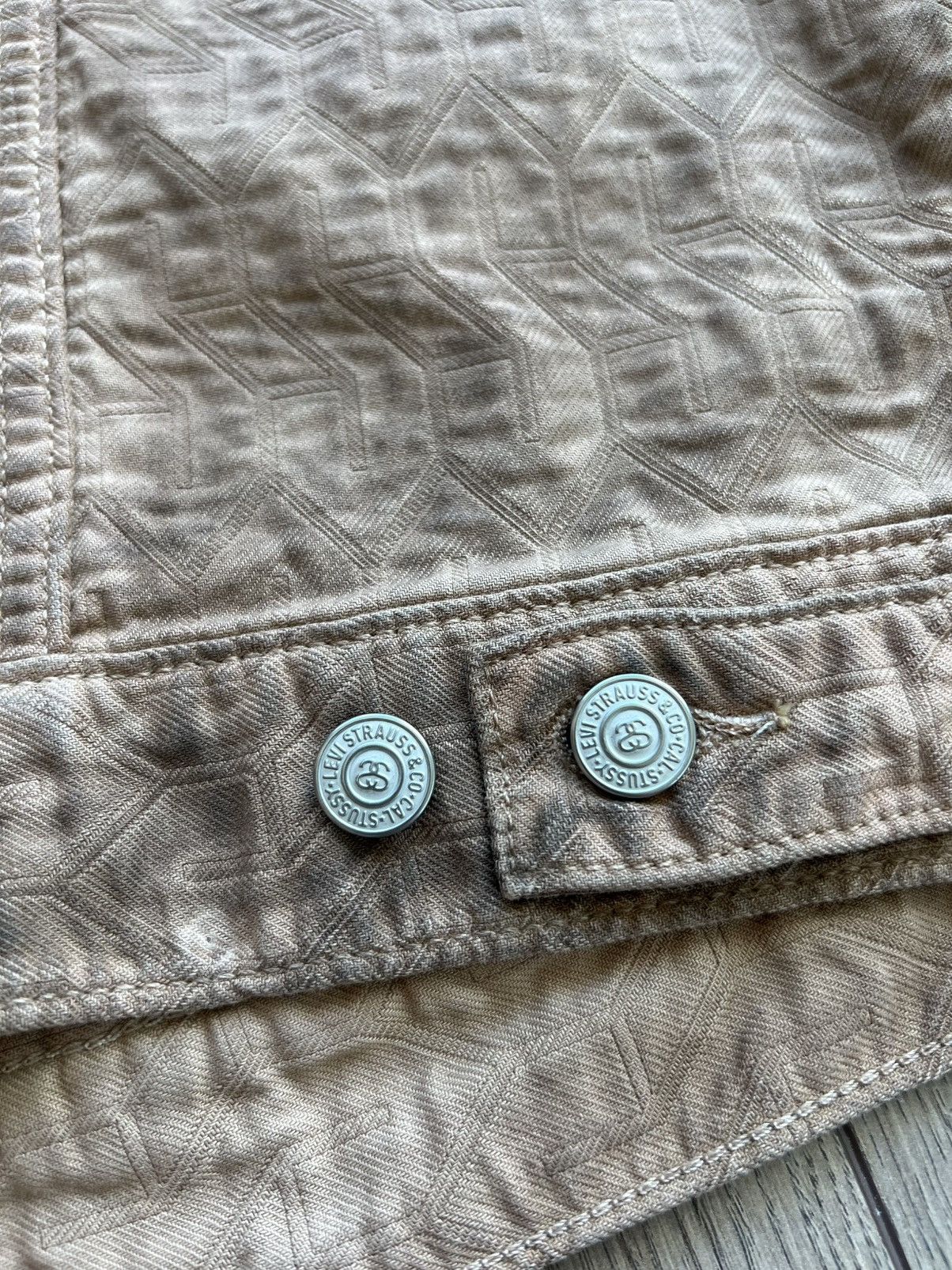 Levi's × Stussy Stussy x Levi’s Jacquard Trucker Jacket Brown Large Size US L / EU 52-54 / 3 - 7 Thumbnail