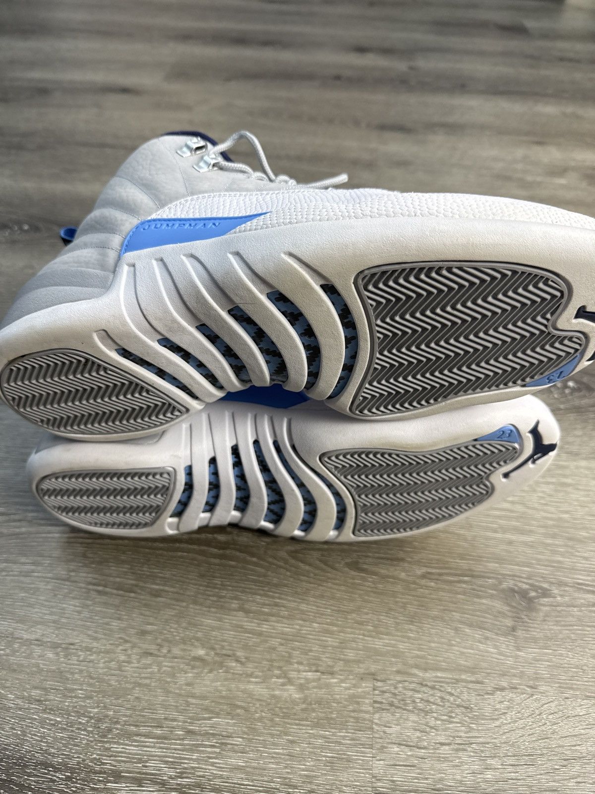 Jordan Brand Jordan 12 Retro “Grey University Blue” **PRE-OWNED** Size US 13 / EU 46 - 6 Thumbnail