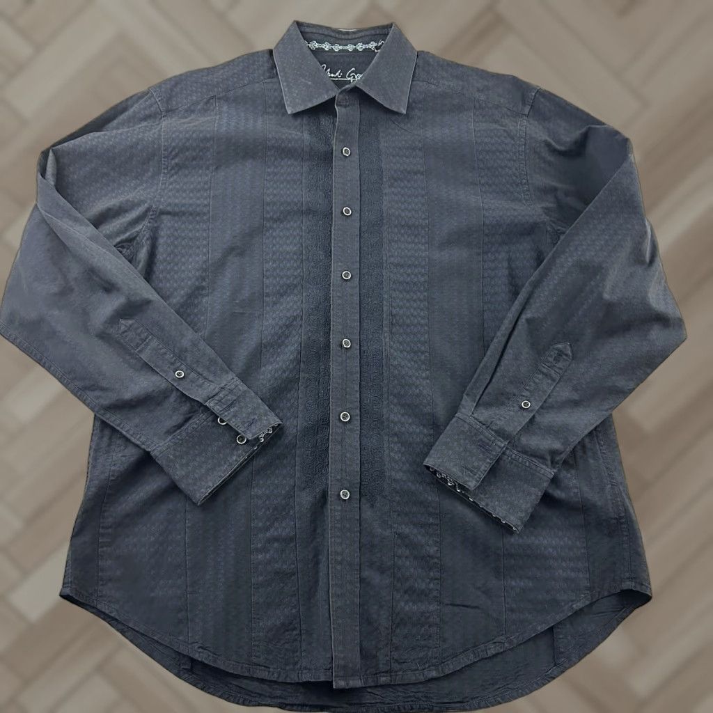 Robert Graham Robert Graham Long Sleeve Button Front Shirt Men XL Blue Size US XL / EU 56 / 4 - 1 Thumbnail