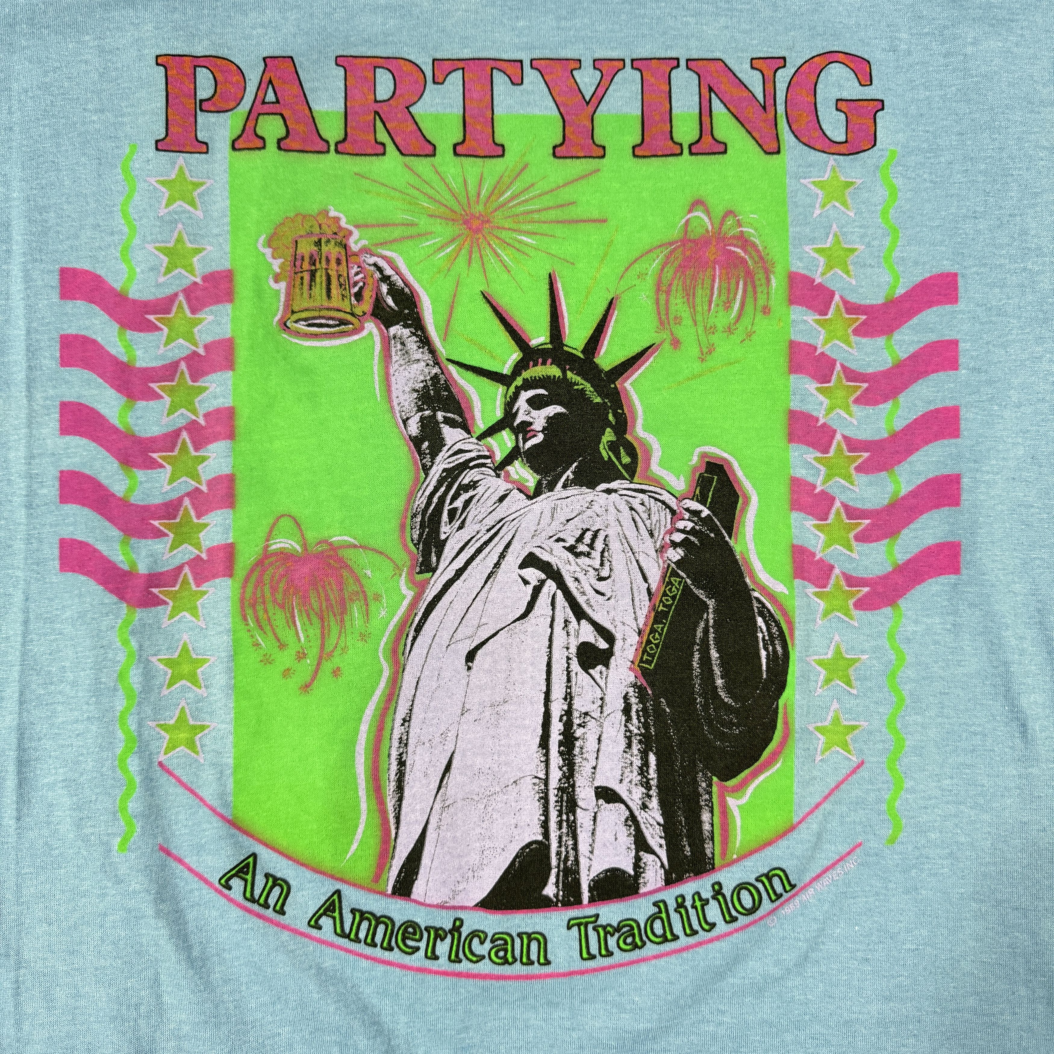 Vintage Vintage 80s Partying Liverty Tee Size US L / EU 52-54 / 3 - 3 Thumbnail