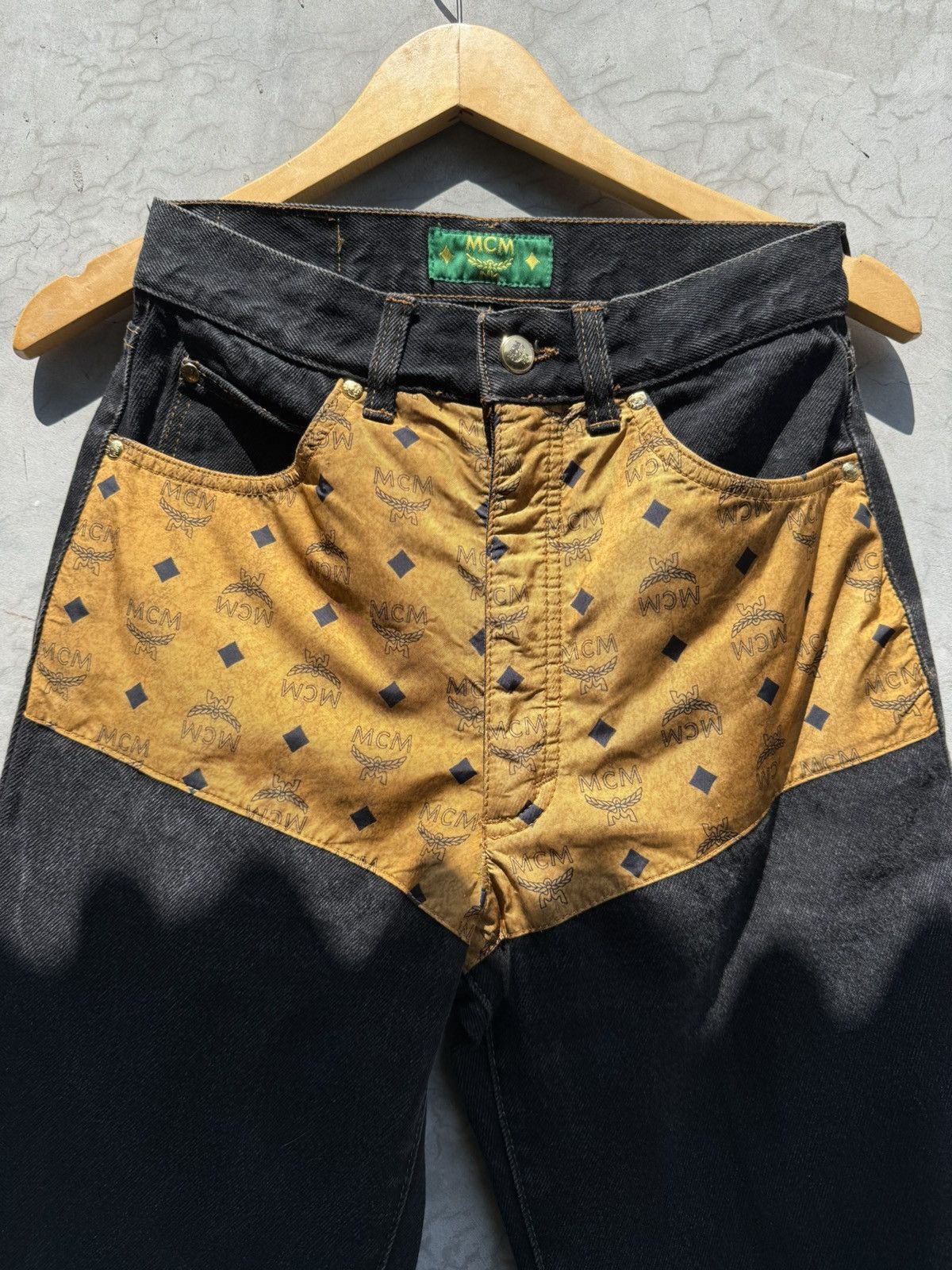 MCM Vintage Mcm denim pant monogram Size 28" / US 6 / IT 42 - 3 Thumbnail