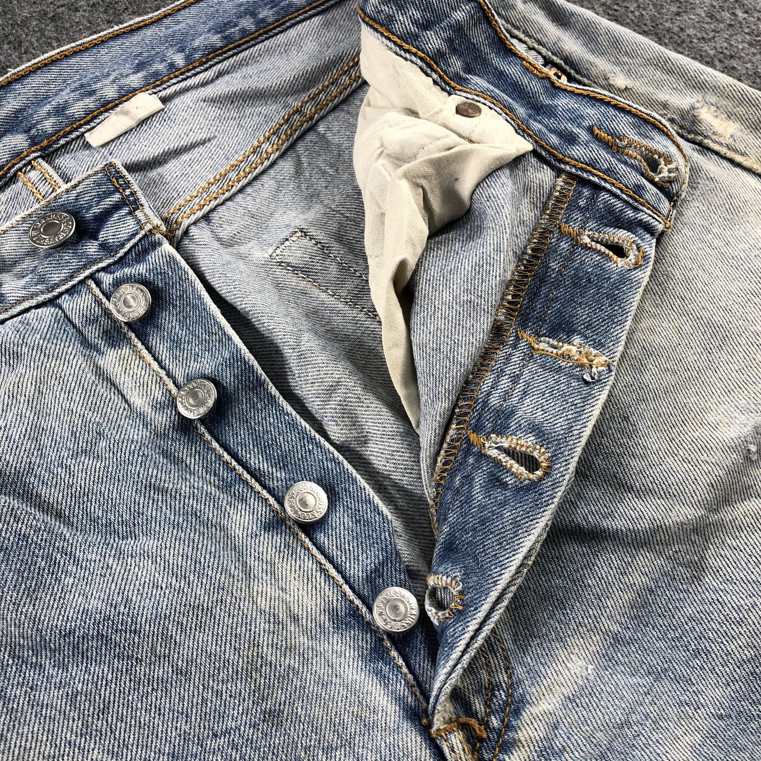 Levi's Vintage Blue Wash Levis 501 Jeans-J2578 Size US 32 / EU 48 - 15 Thumbnail