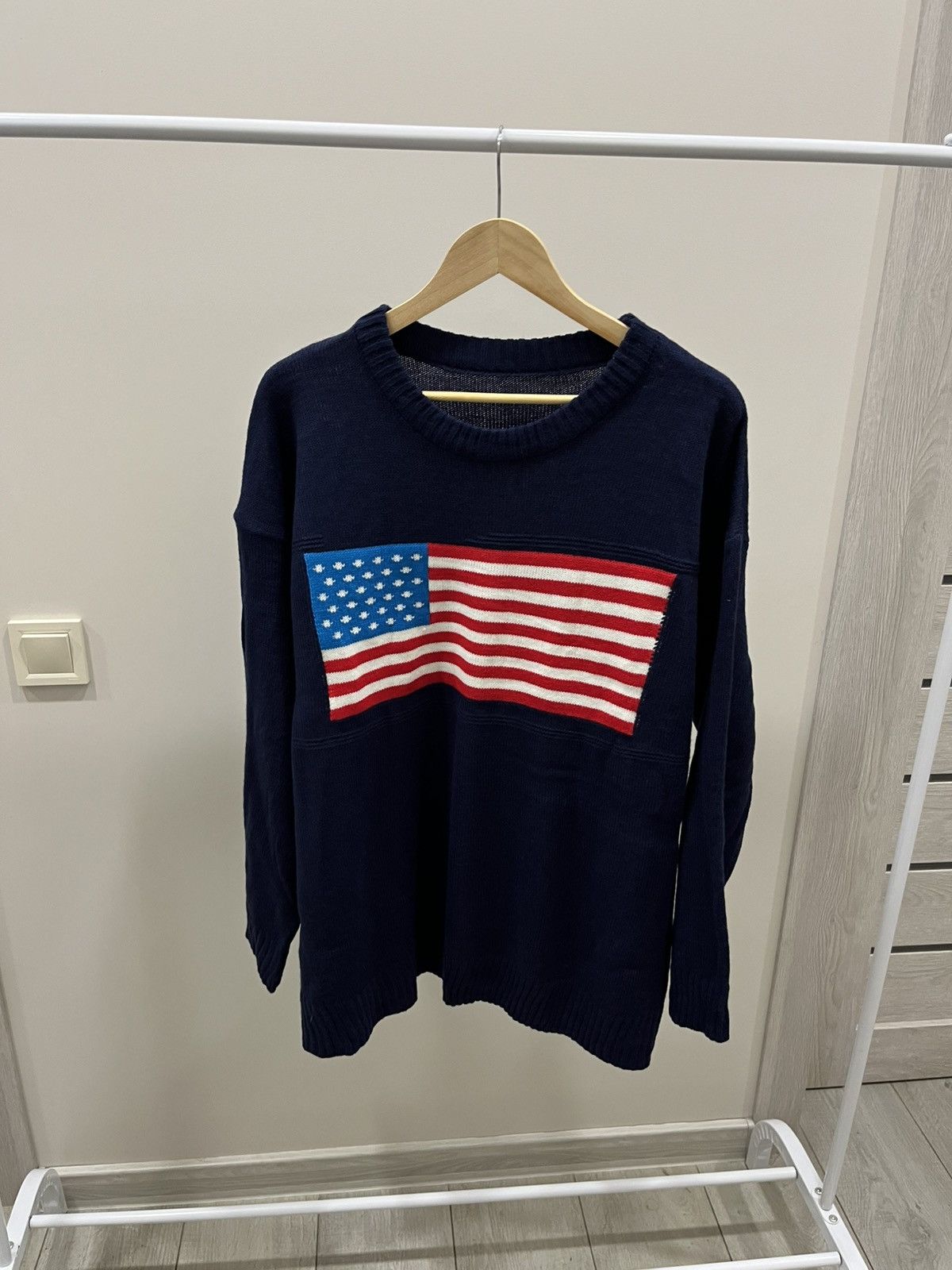 Vintage Vintage 90s Big Logo USA Sweater Y2K Polo Ralph Lauren Style Size US XL / EU 56 / 4 - 1 Thumbnail