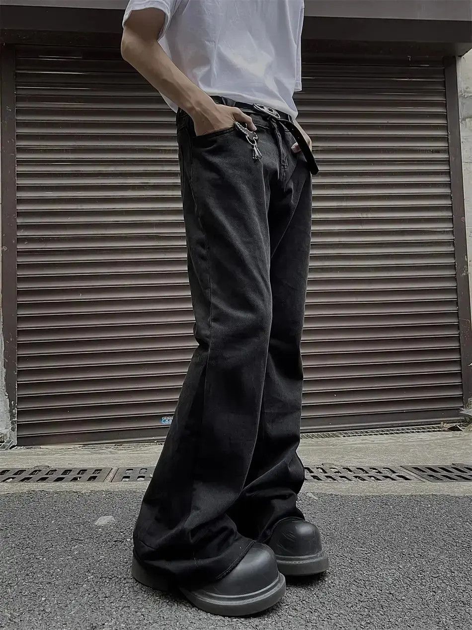 Japanese Brand Retro patchwork micro elastic jeans Size US 30 / EU 46 - 5 Thumbnail