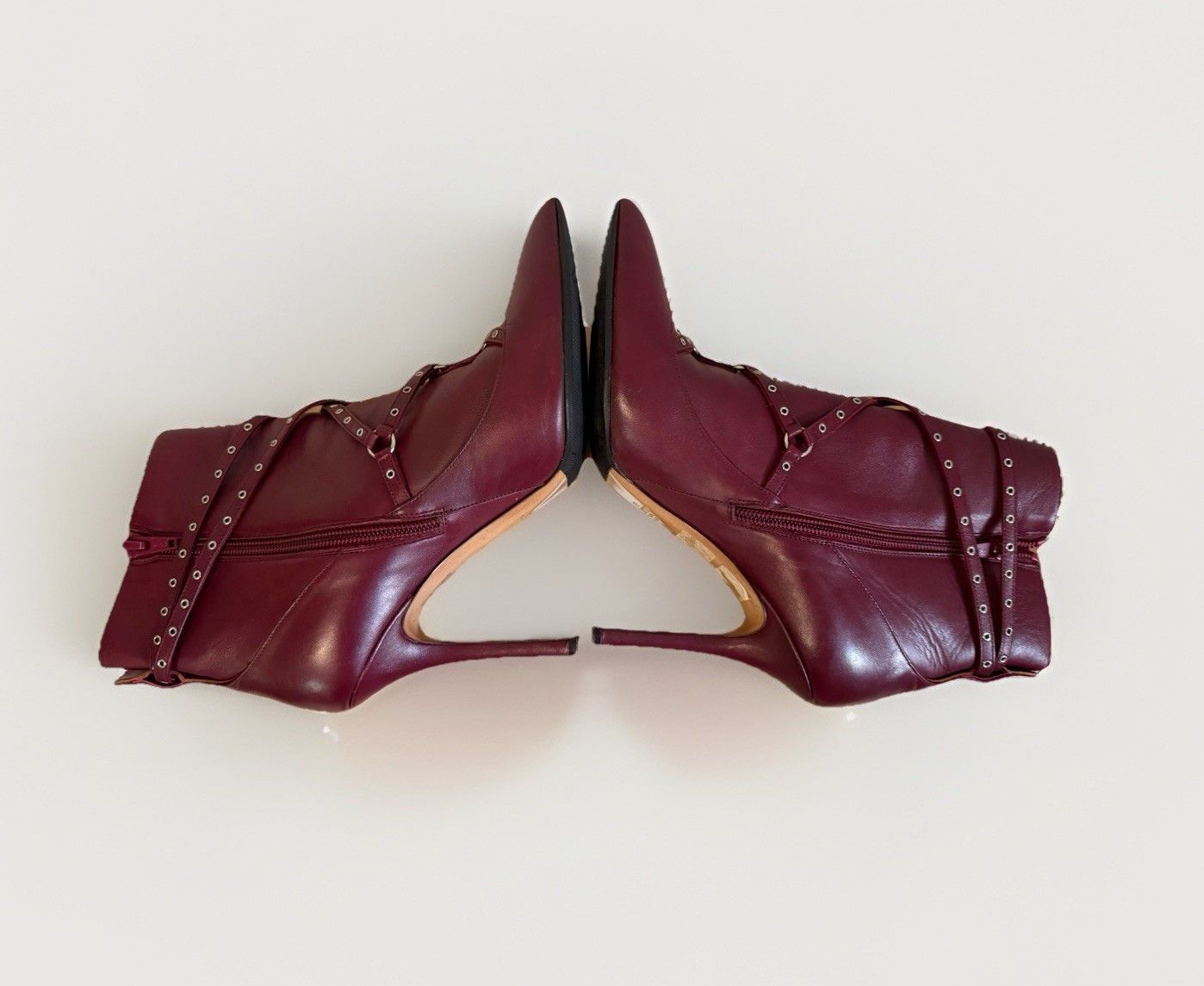 Valentino Valentino Garavani Leather Heel Buckle Strap wrap Boots Size US 8.5 / IT 38.5 - 6 Thumbnail