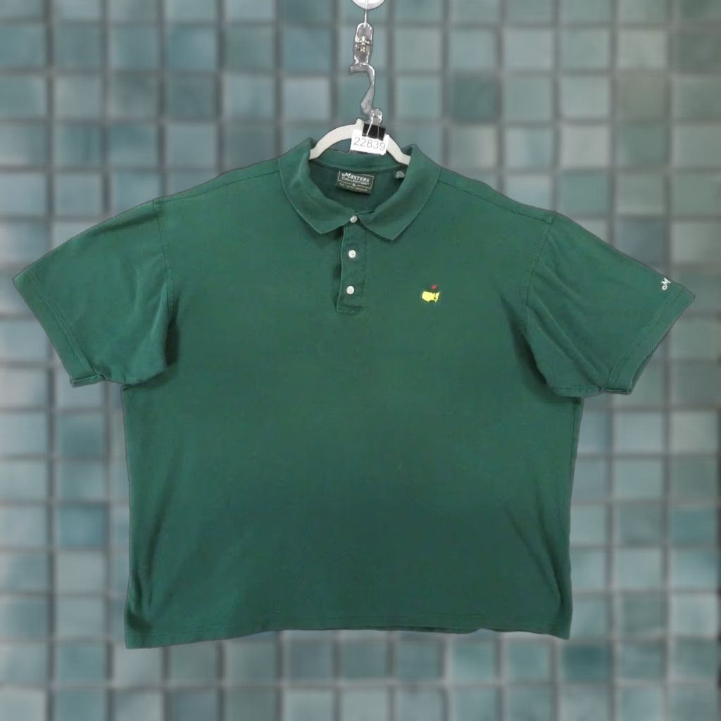 Masters Collection Polo Shirt Mens XL Short Sleeve Green w Logo Golf