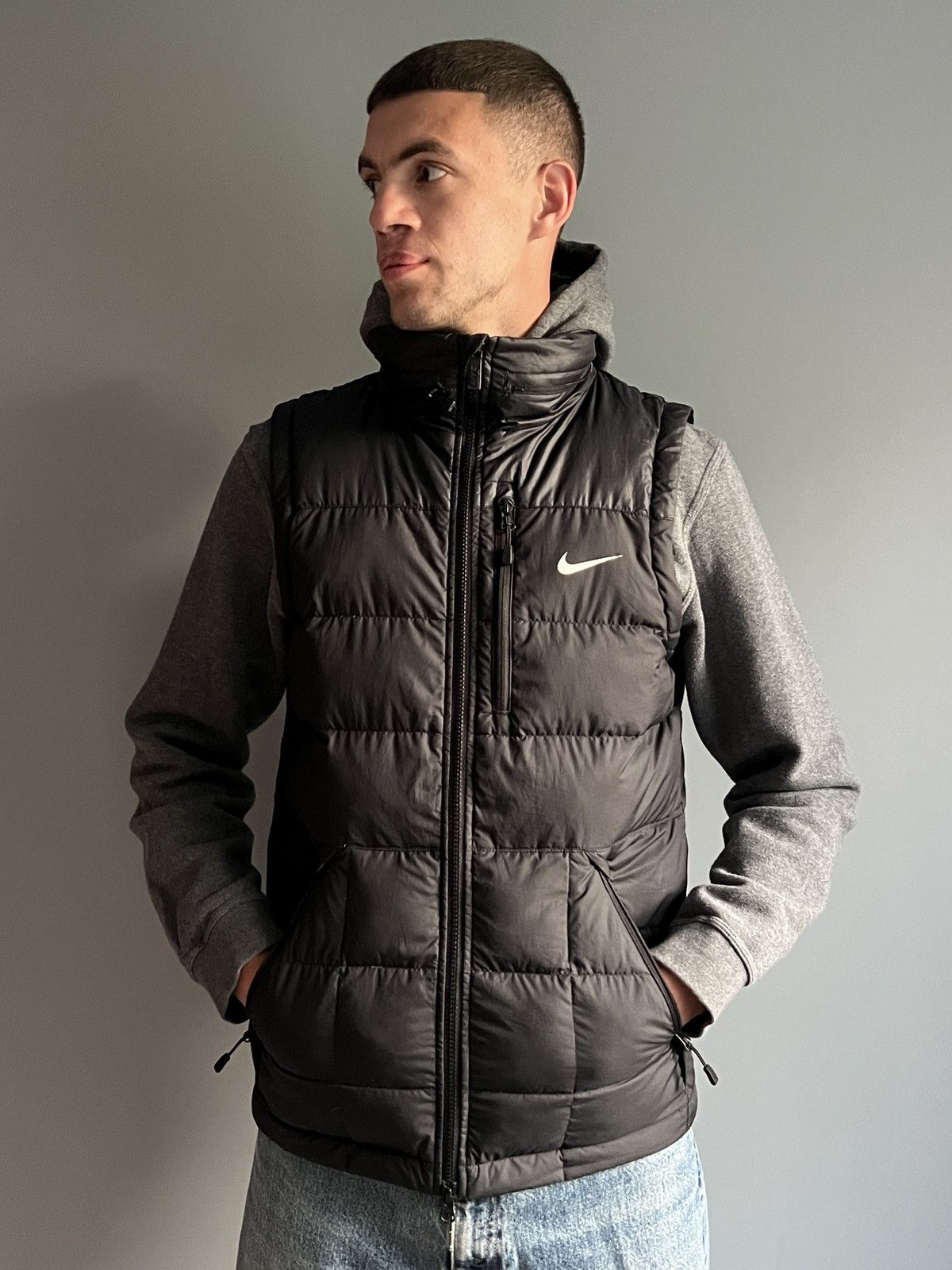 Nike Vintage Nike Drill Y2k Puffer Vest Size US M / EU 48-50 / 2 - 6 Thumbnail