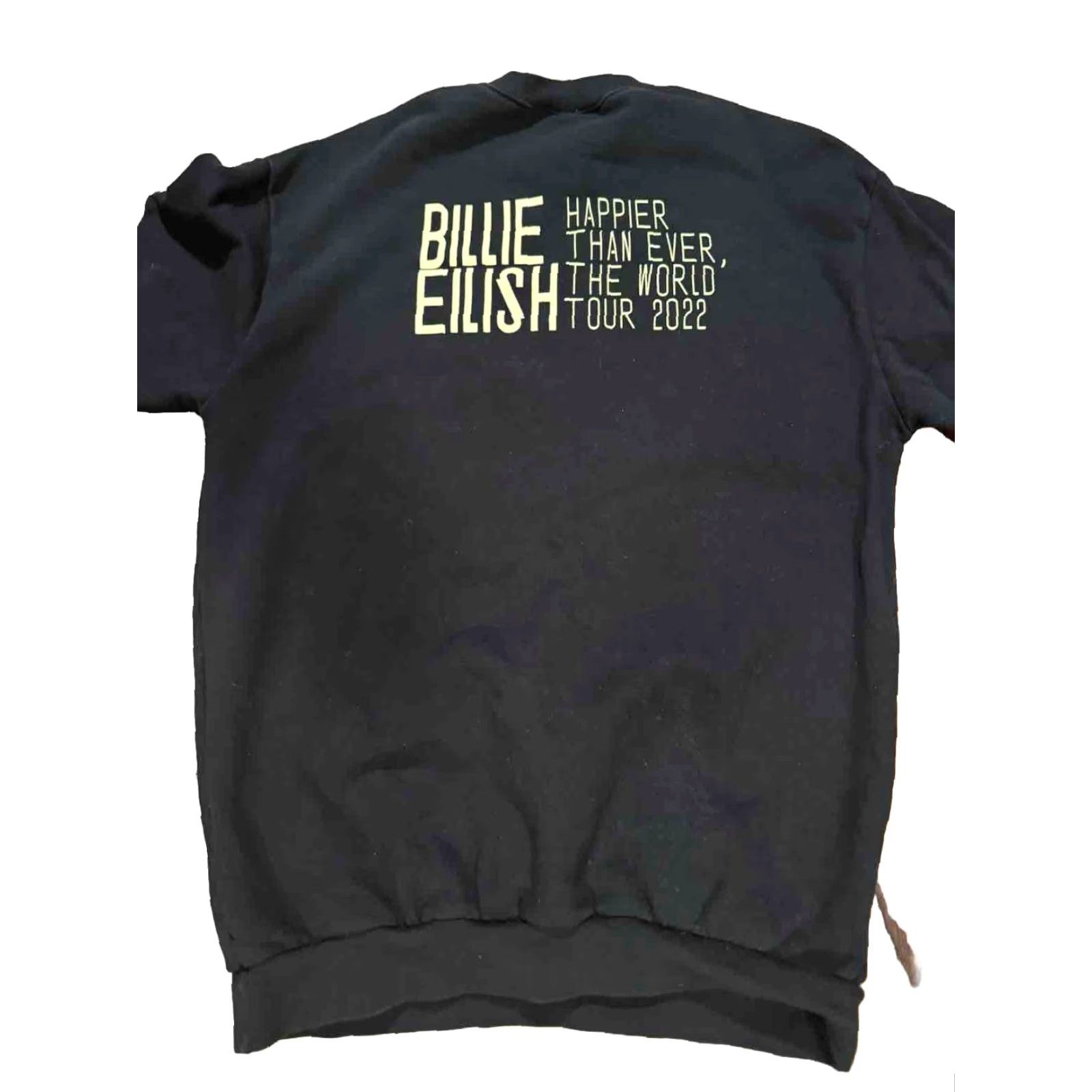 Vintage VINTAGE Billie Eilish Happier Than Ever World Tour 2022 Sweatshirt S Black Authentic CB6 Size US S / EU 44-46 / 1 - 5 Thumbnail