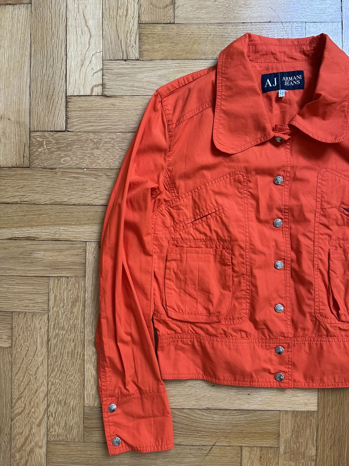 Armani Armani Jeans Vintage 90s Archive Cropped Multi-pocket Jacket Size S / US 4 / IT 40 - 2 Thumbnail