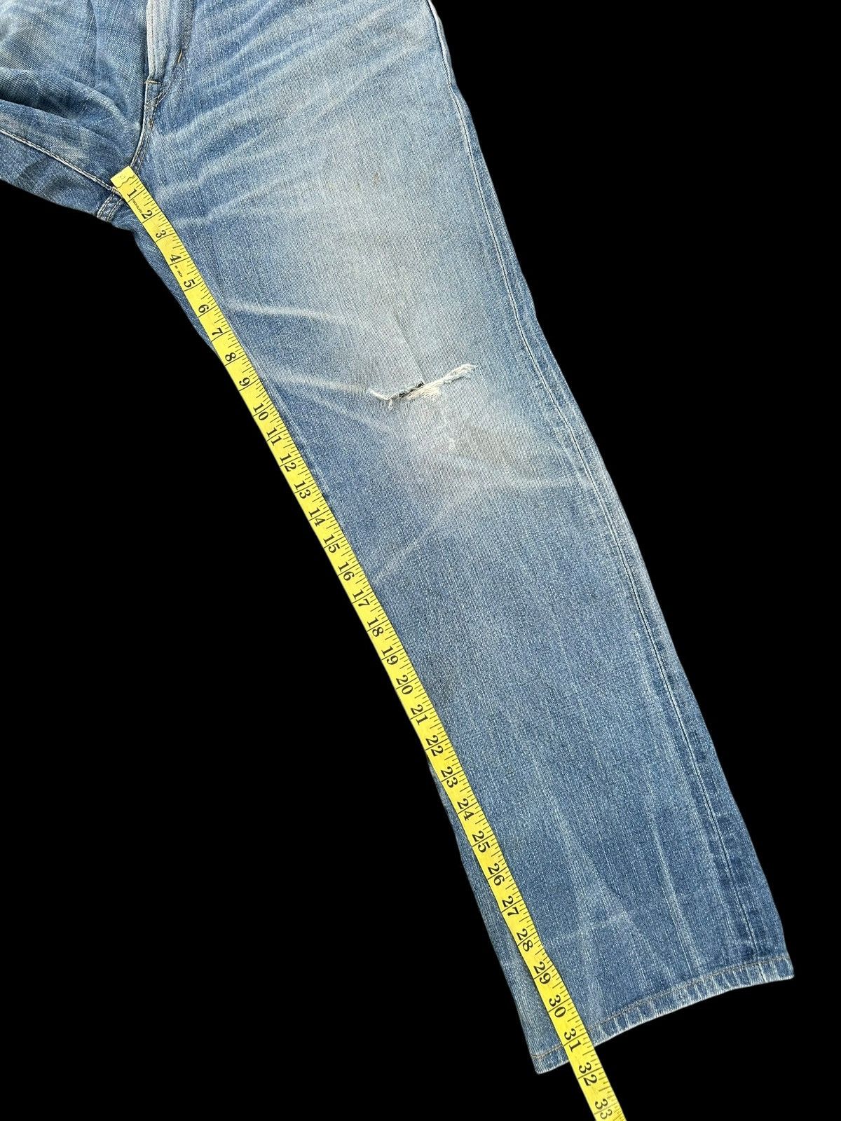 Japanese Brand × Kapital × Vintage Edwin Selvedge Buckle Back Distressed Denim Jeans Size US 33 - 16 Thumbnail