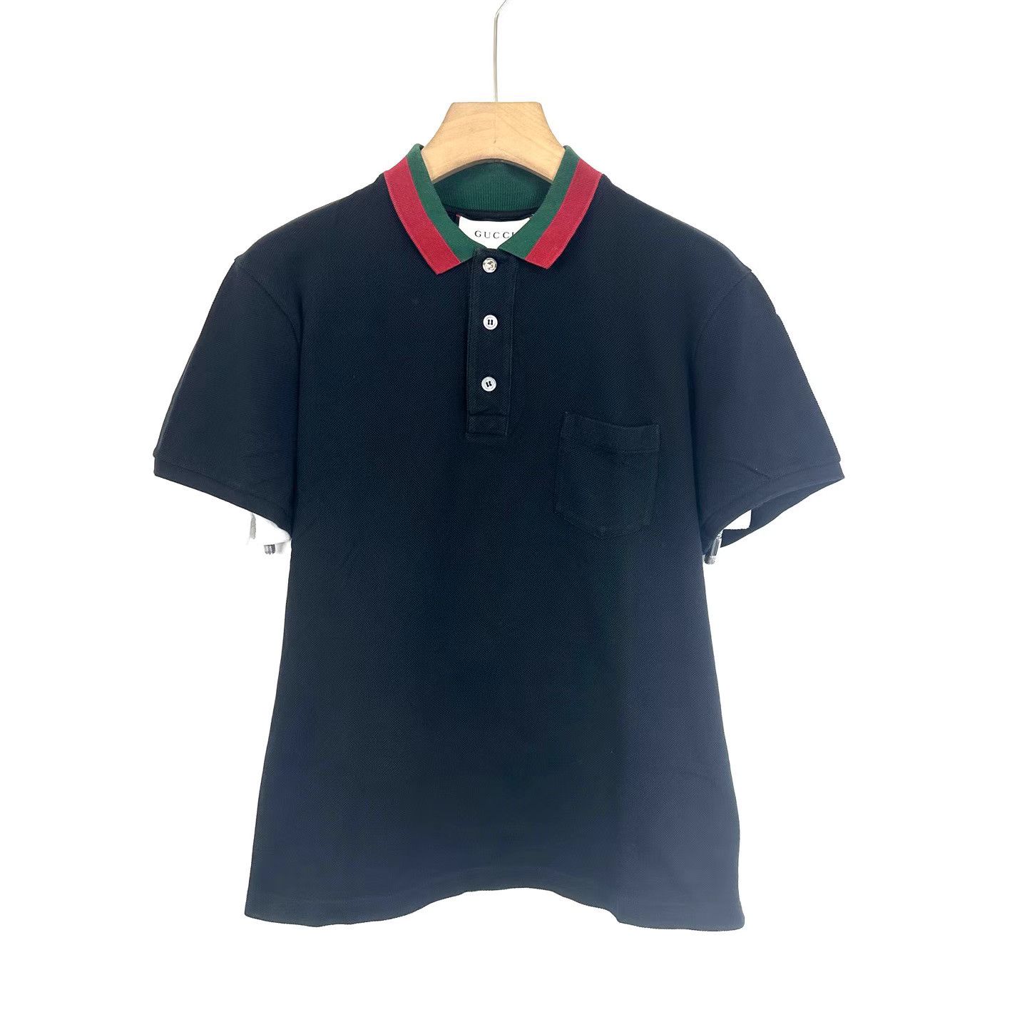 Gucci Gucci Short Sleeve T-Shirt with Red & Green Polo Collar K12 Size US XL / EU 56 / 4 - 1 Thumbnail