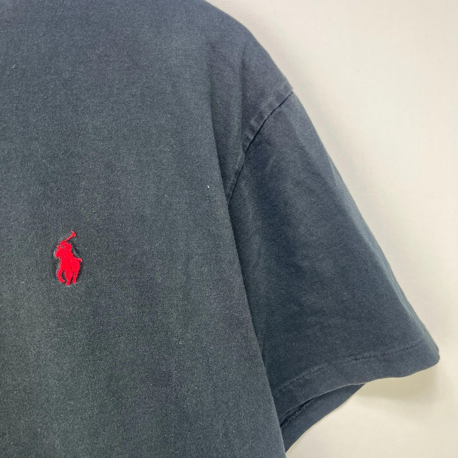 Hanes Vintage Polo Ralph Lauren Black Pony T Shirt Large Sun Faded Size US L / EU 52-54 / 3 - 3 Thumbnail