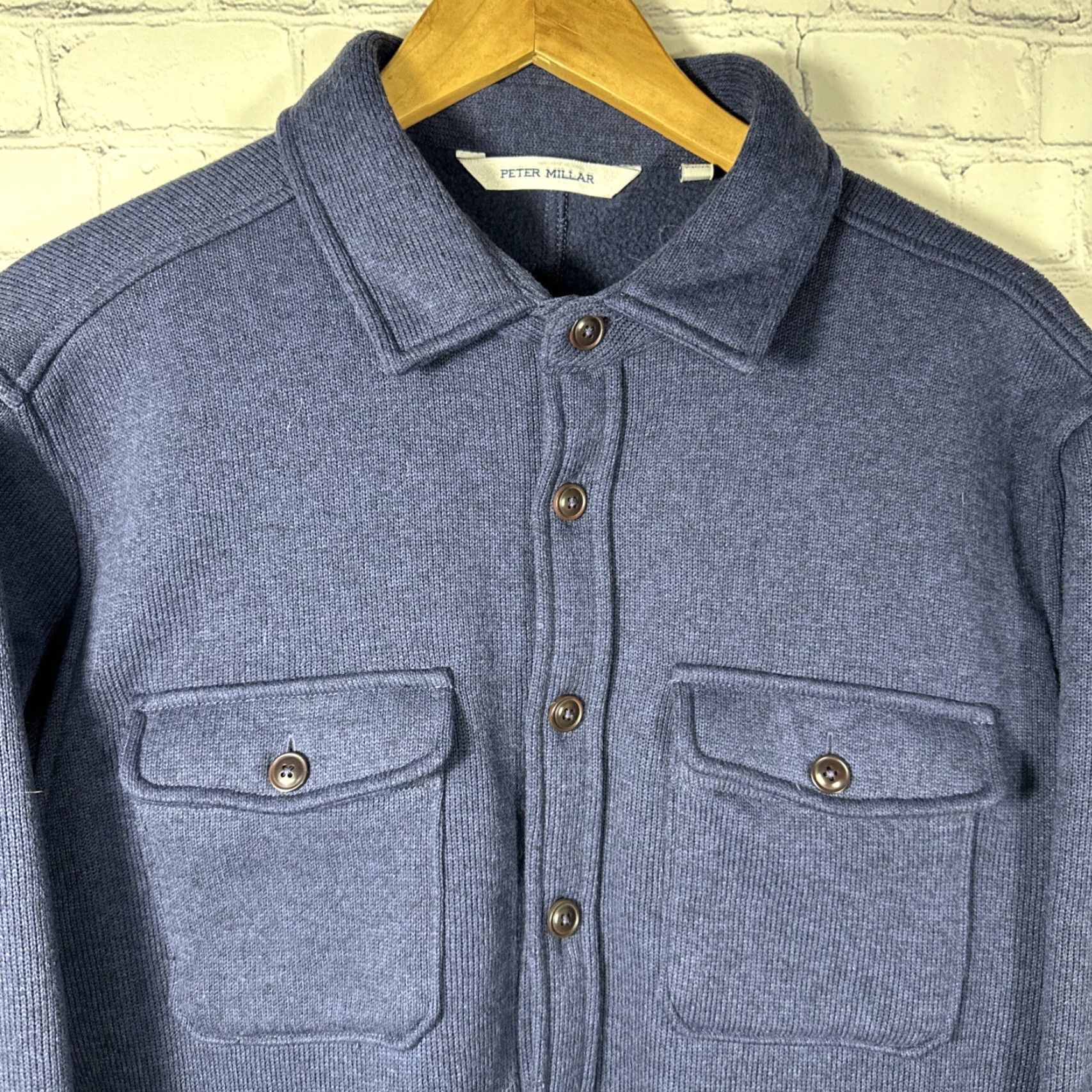 Peter Millar Peter Millar Shirt Jacket Navy Blue Ribbed L Regular Steady Teton MF22K62 Mens Size US L / EU 52-54 / 3 - 2 Thumbnail