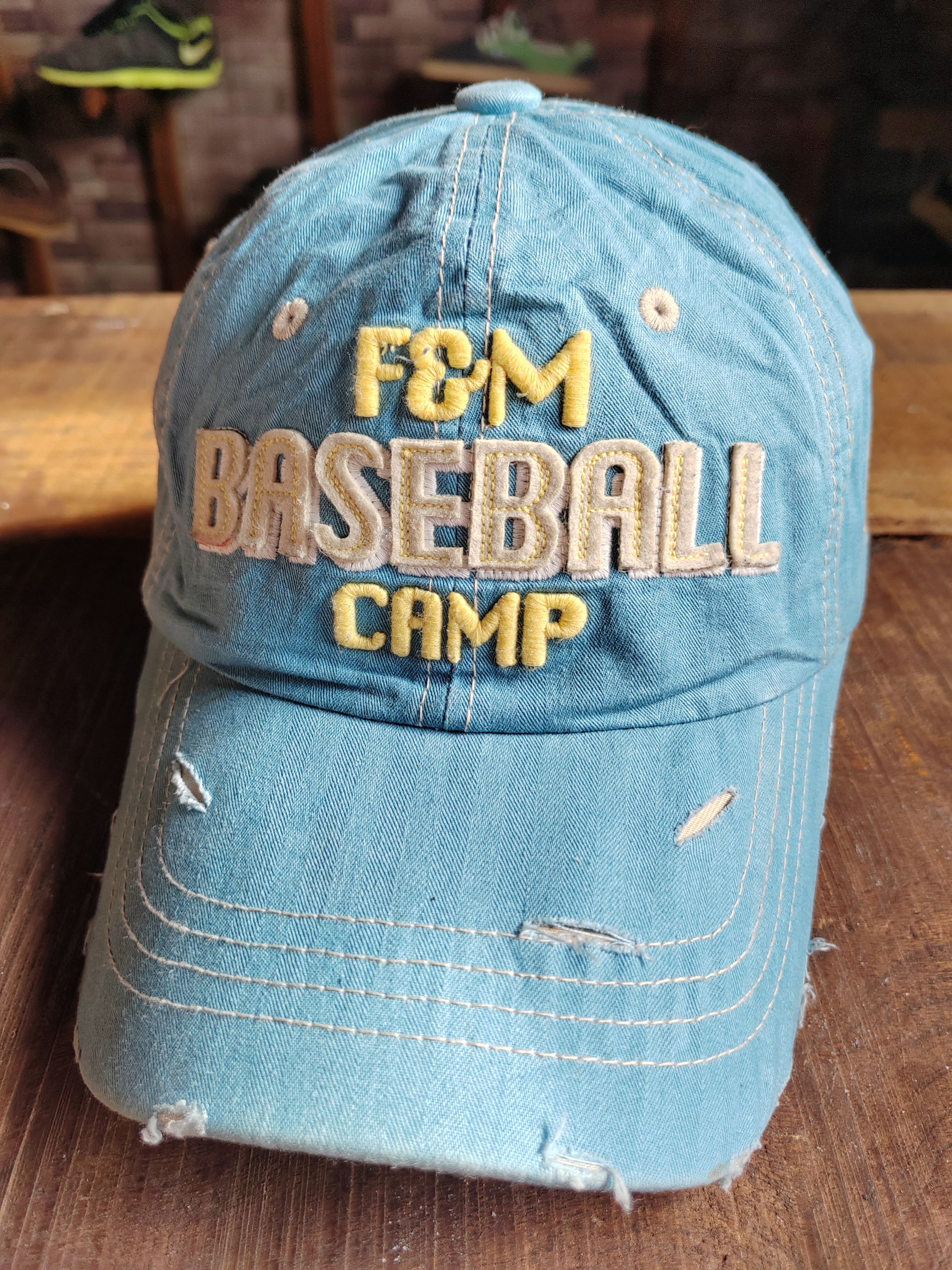 Vintage Vintage F&M Baseball Camp Distressed Cap Hat Size ONE SIZE - 1 Thumbnail