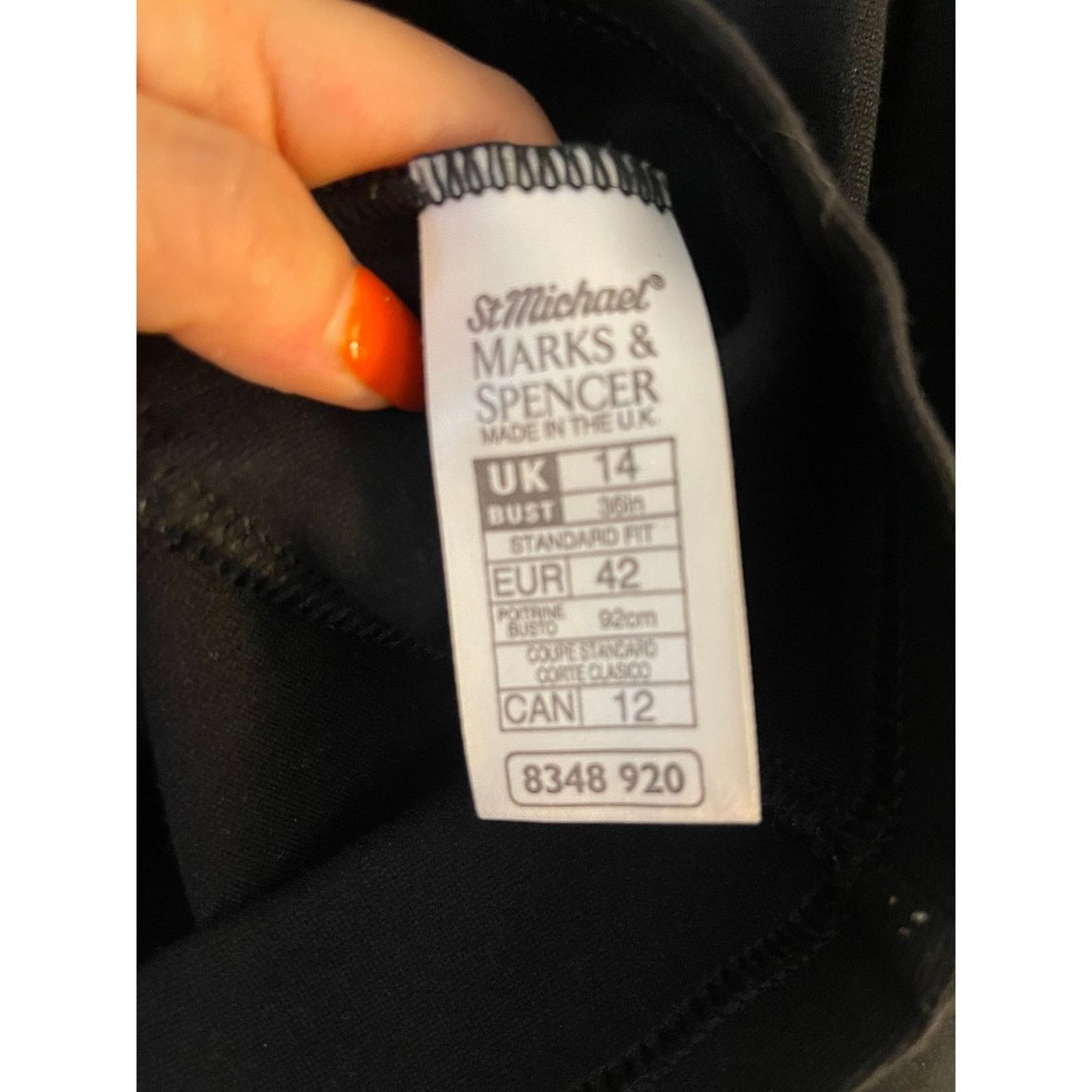 Marks & Spencer Marks & Spencer Black Zip Up Jacket Size 12 UK 14 Size 34" / US 12 / IT 48 - 8 Thumbnail