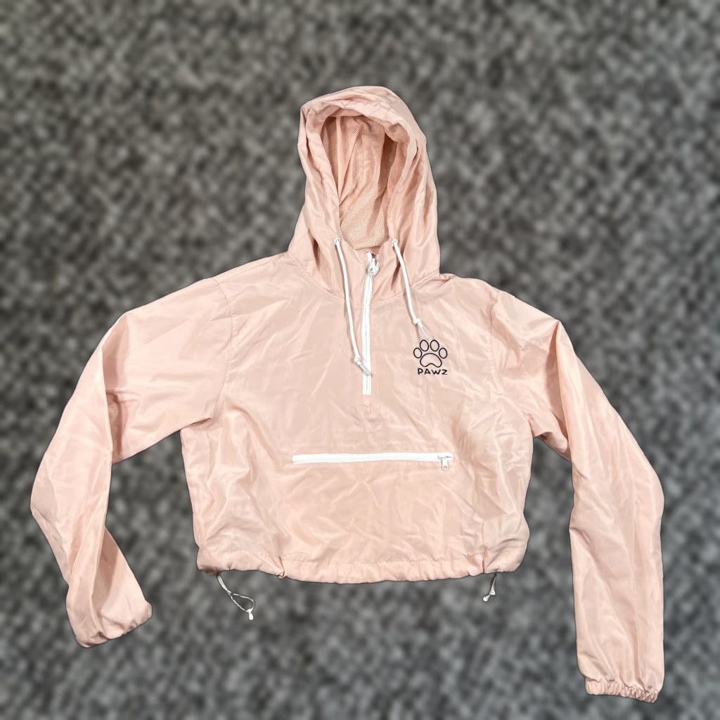 Pinko PAWZ Hoodie Womens Small Pink Windbreaker Zip Crop Jacket Size S / US 4 / IT 40 - 1 Thumbnail