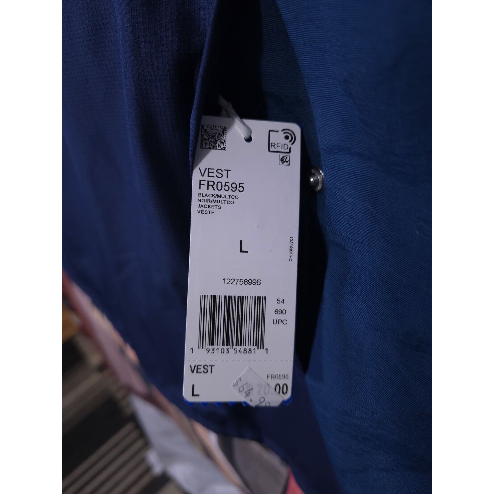 Adidas ADIDAS Womens Sleeveless Tracksuit Top Jacket Large Navy Blu Size L / US 10 / IT 46 - 7 Thumbnail