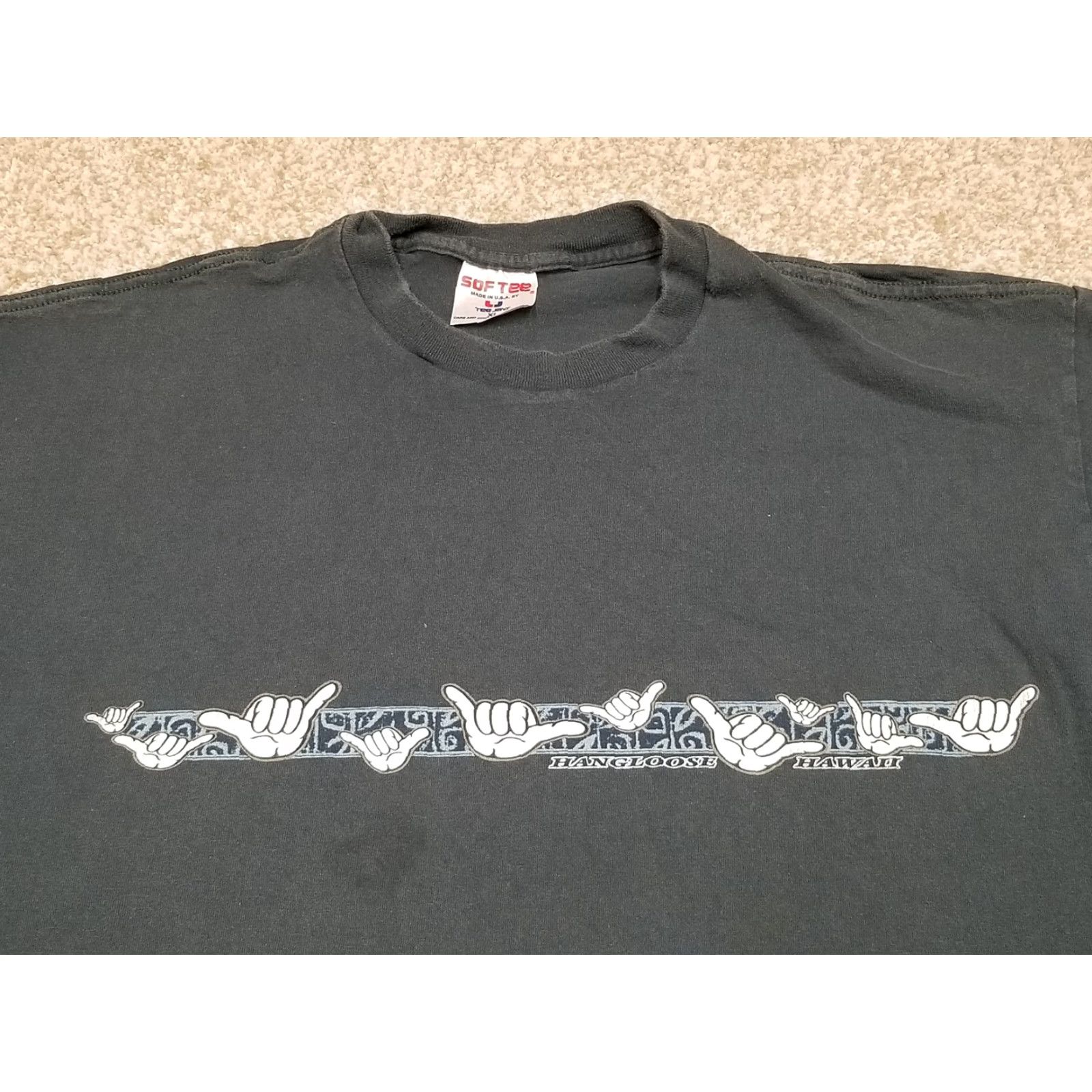 Vintage VINTAGE Hang Loose Hawaii Shirt Mens XL Blue Single Stitch SOF TEE USA Shirt Mens XL Blue Hawaiian Graphic Print Vintage 90s Mens Size US XL / EU 56 / 4 - 2 Thumbnail