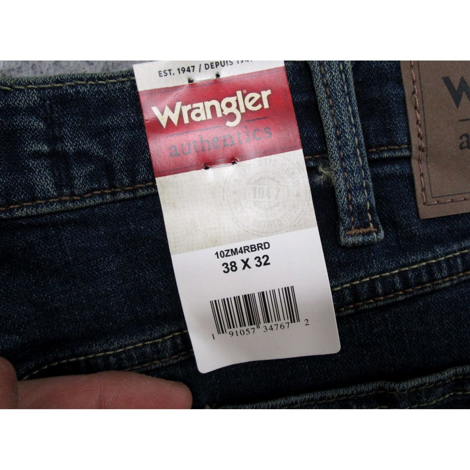 Wrangler Wrangler Jeans Mens 38x32 Blue Denim Stretch Straight NEW Size US 38 / EU 54 - 3 Thumbnail