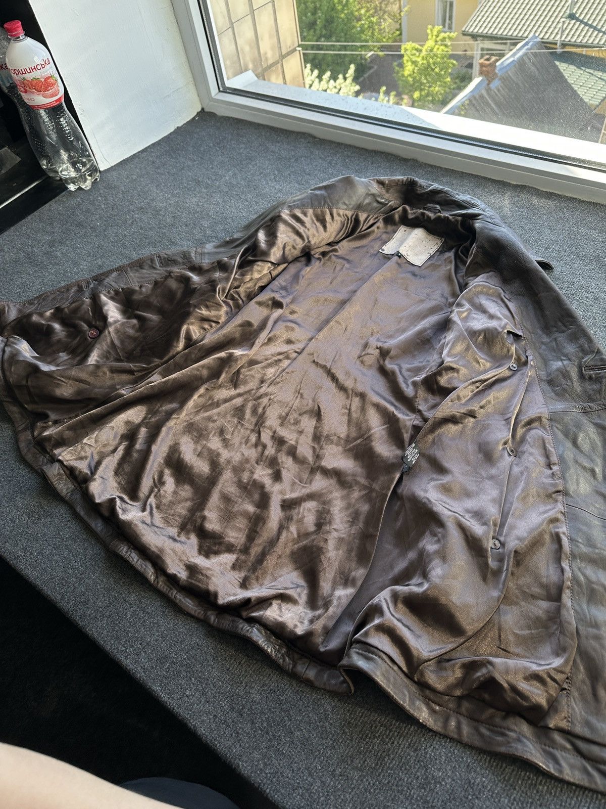 Other LEATHER TRENCH COAT 🚨 DARK BROWN LUXURY WOMEN SIZE S BUTTON Size S / US 4 / IT 40 - 9 Thumbnail