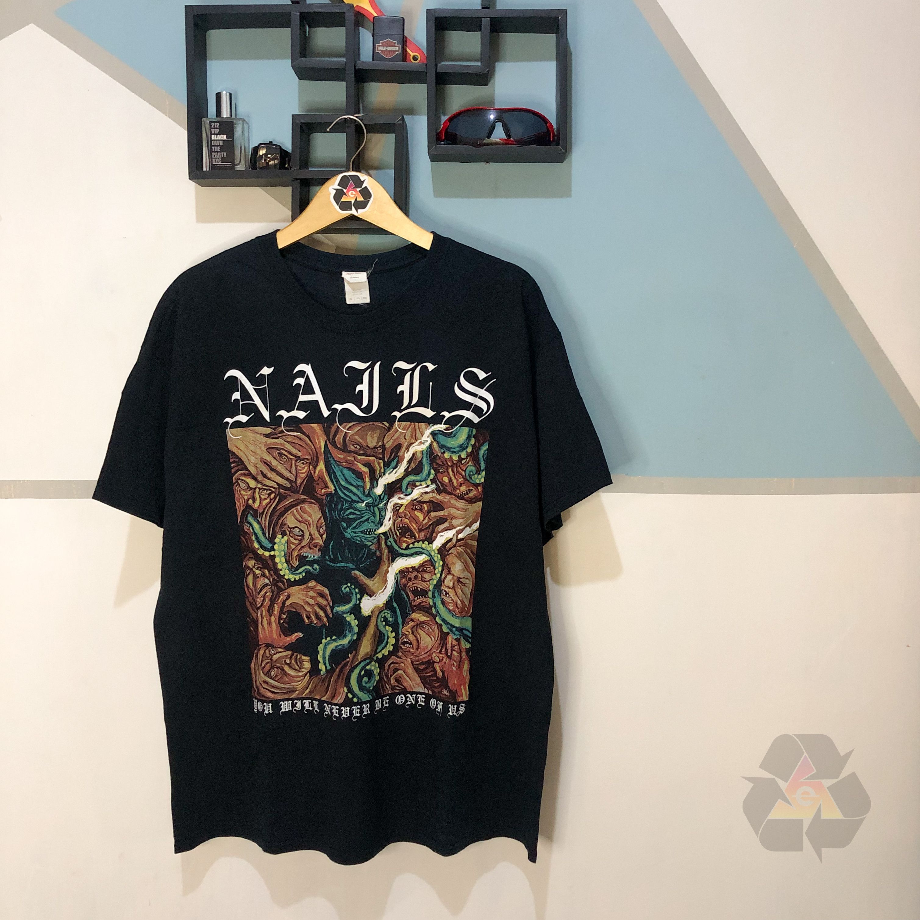 Band Tees Nails Band Album You Will Never Be One Of Us Vintage T-Shirt Size US XL / EU 56 / 4 - 1 Thumbnail