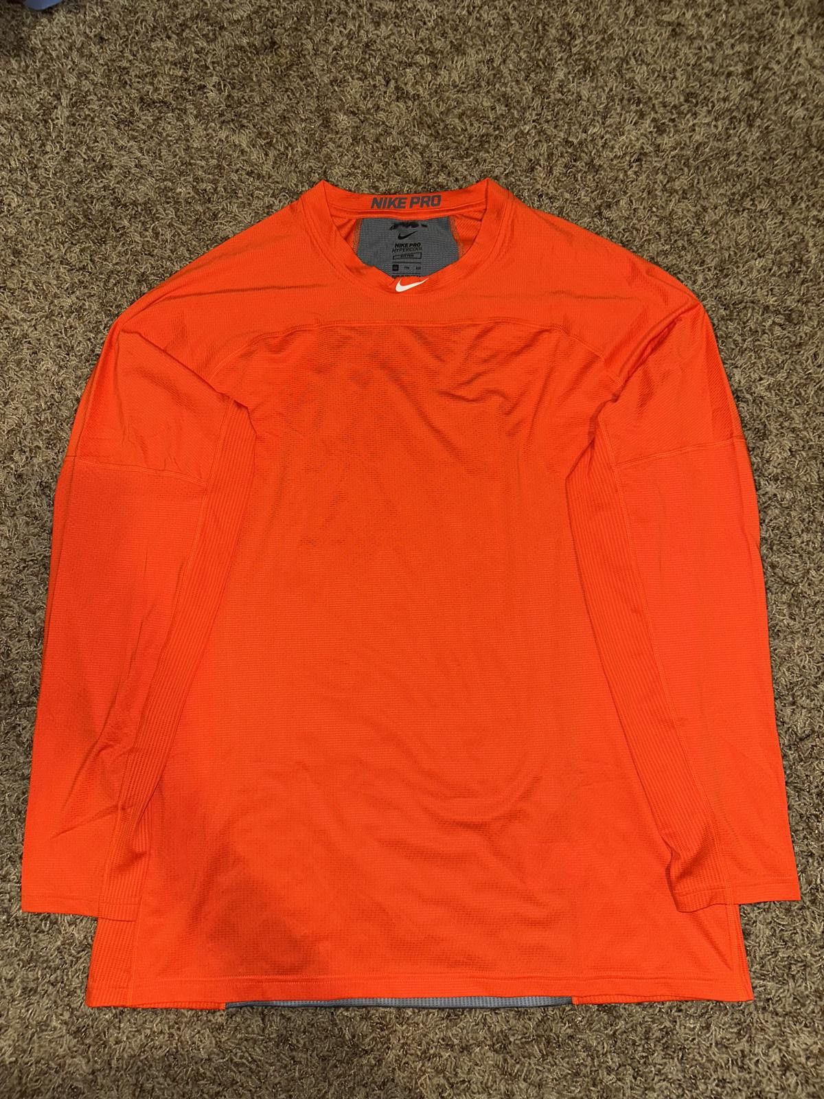 Nike Nike Men’s Pro Hypercool Training Compression Long Sleeve Orange Shirt Size US XXL / EU 58 / 5 - 1 Thumbnail