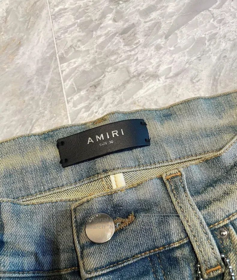 Amiri Amiri Size 30 Artistic Patchwork Blue Jeans Size US 30 / EU 46 - 2 Thumbnail