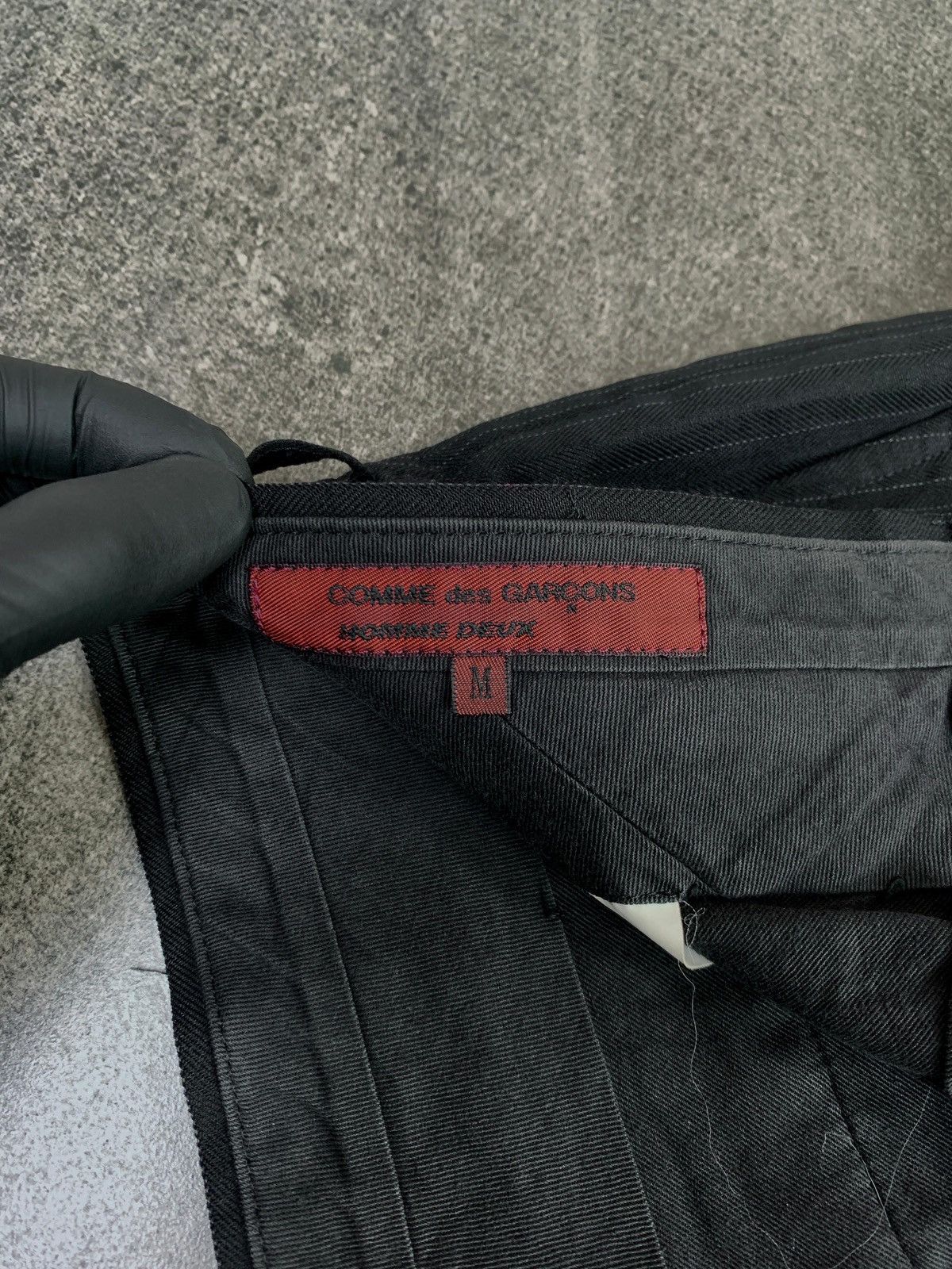Comme des Garcons Homme Deux FREE TAX. Striped Linen Blend Trousers - 30” Size US 30 / EU 46 - 7 Thumbnail