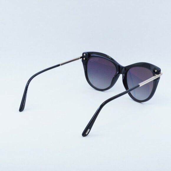 Tom Ford Tom Ford Kira FT0821 01D Sunglasses Black/Gold Cat Eye Frame Size ONE SIZE - 8 Thumbnail
