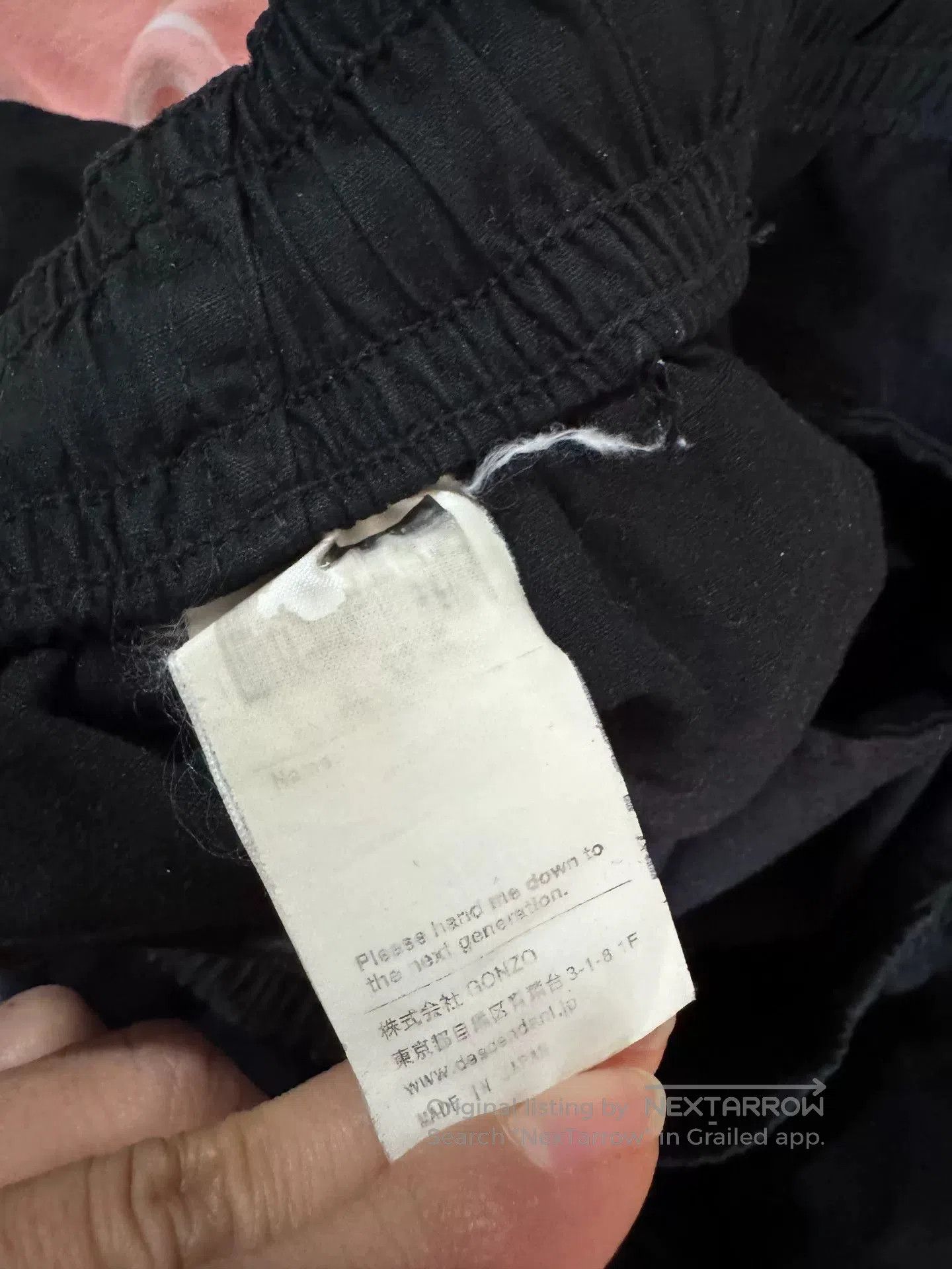 Descendant black descendant cargo pants with elastic waist. Size US 30 / EU 46 - 4 Thumbnail