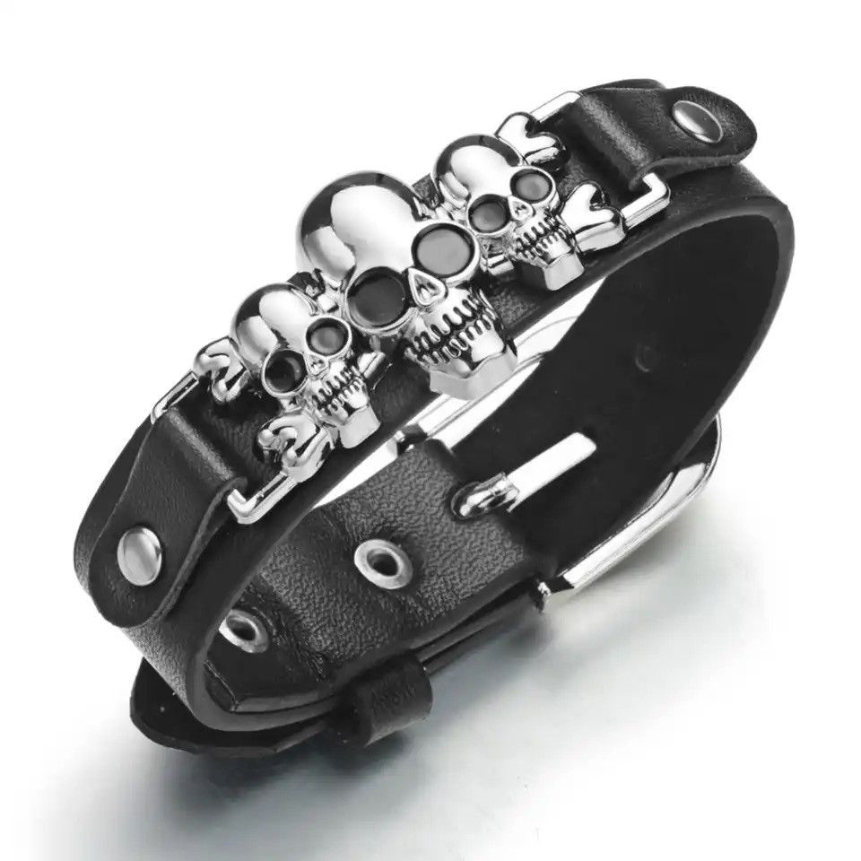 Jewelry Cool Skeleton Skull Bracelet Size ONE SIZE - 1 Thumbnail