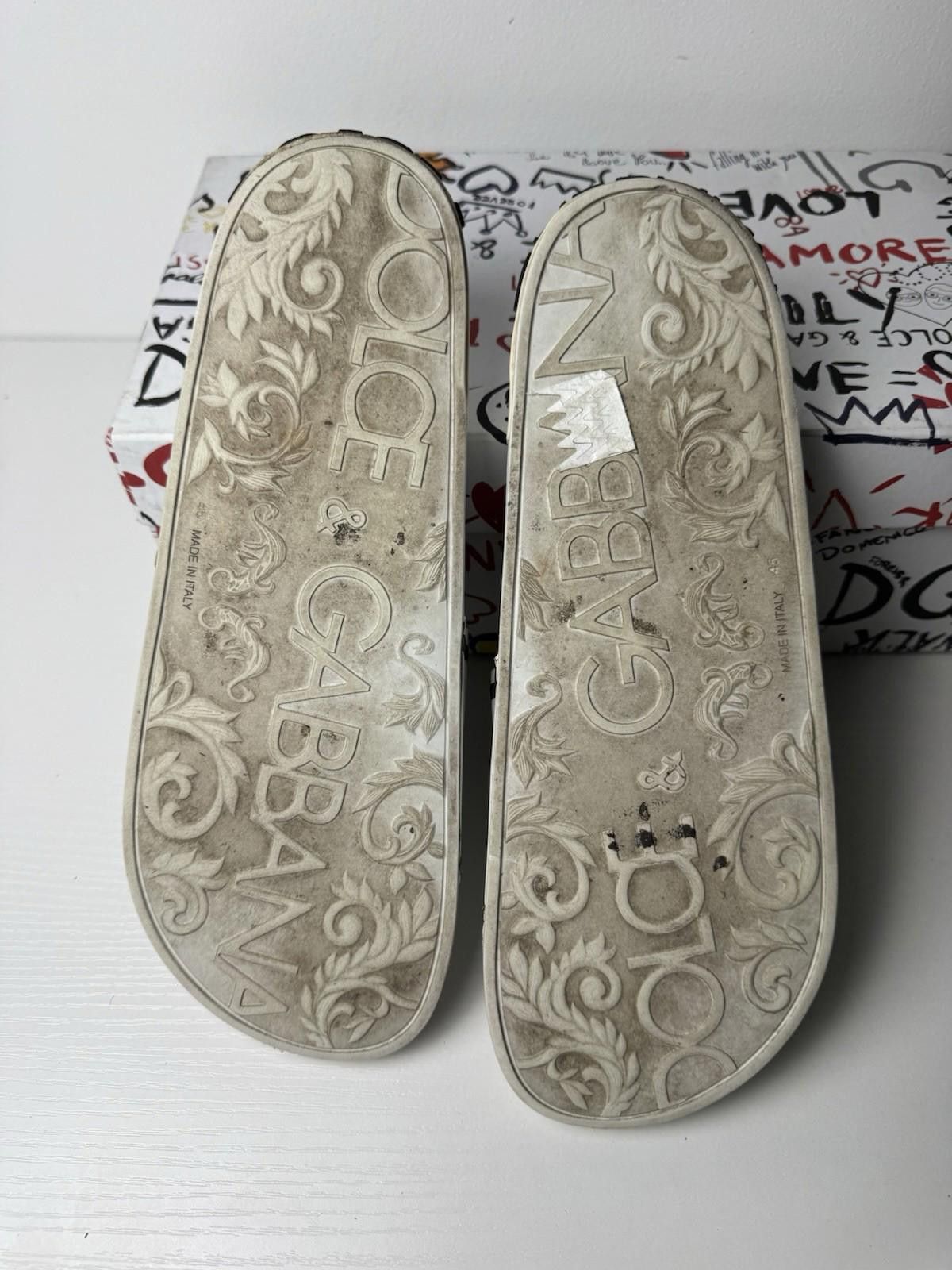 Other Dolce & Gabbana Logo Slides White/Black SZ 45 Men’s Size US 12 / EU 45 - 5 Thumbnail