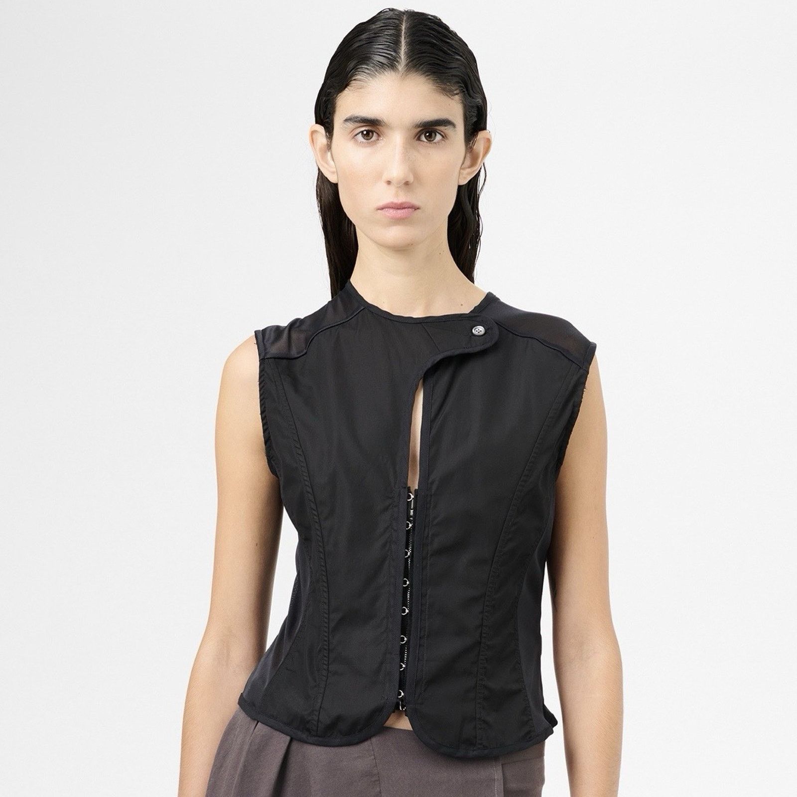 Our Legacy $420 Our Legacy Corset Vest Black All Day Poplin Size M Size M / US 6-8 / IT 42-44 - 1 Thumbnail