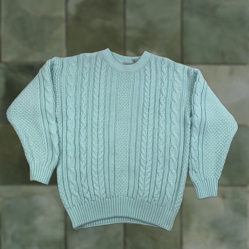 Vintage Vintage Carriage Court Sport Sweater Womens Medium Light Blue Knitted Pullover Size M / US 6-8 / IT 42-44 - 1 Thumbnail