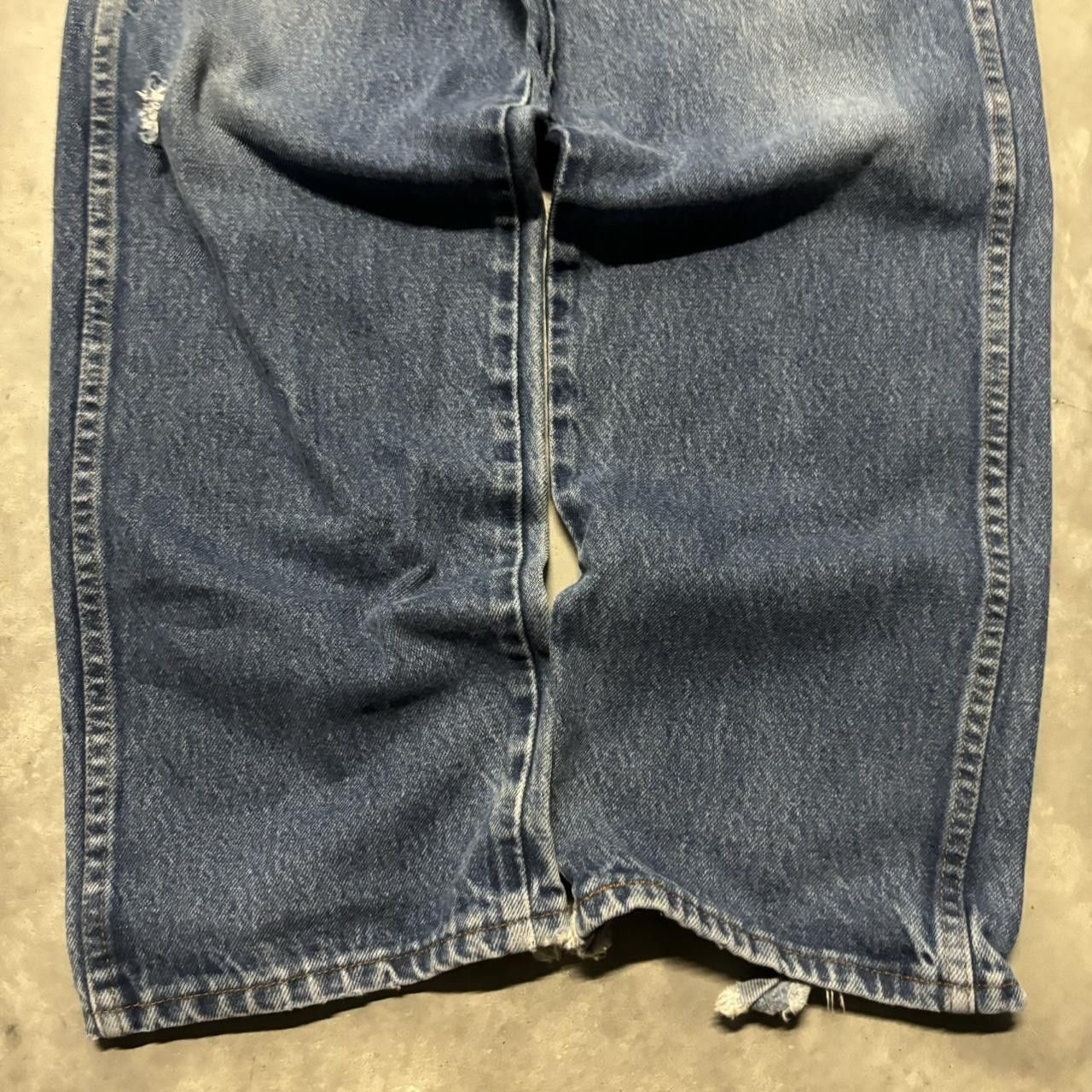 Japanese Brand × Vintage Crazy Vintage Y2K/2000s Grunge Medium Wash Distressed Denim Jeans! Size US 36 / EU 52 - 6 Thumbnail