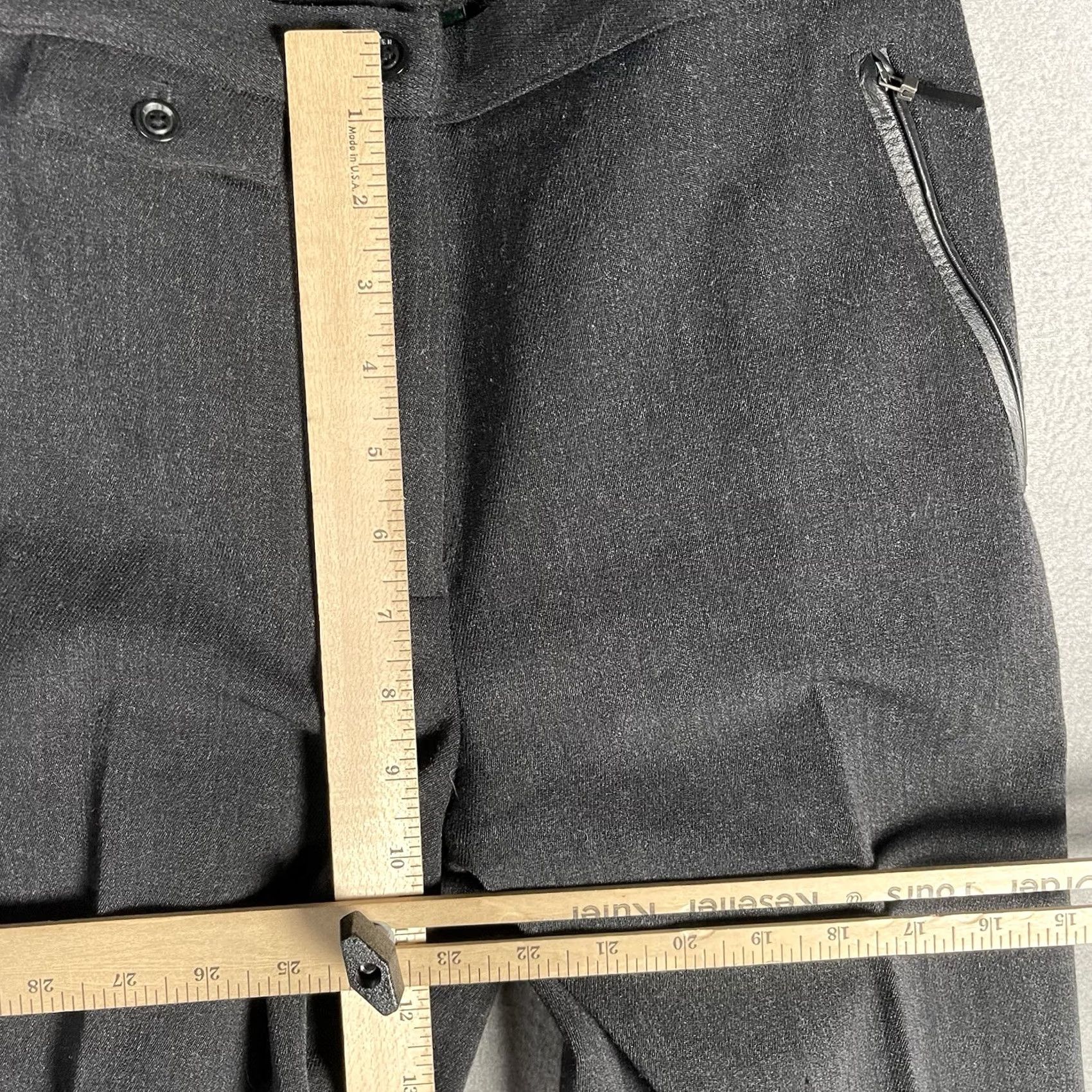 Ralph Lauren Lauren Ralph Lauren Womens Wool Dress Pants Size 6 Gray Business Casual Dress Pants Regular Pockets Zipper Mid Rise Straight Womens Size 28" / US 6 / IT 42 - 7 Thumbnail
