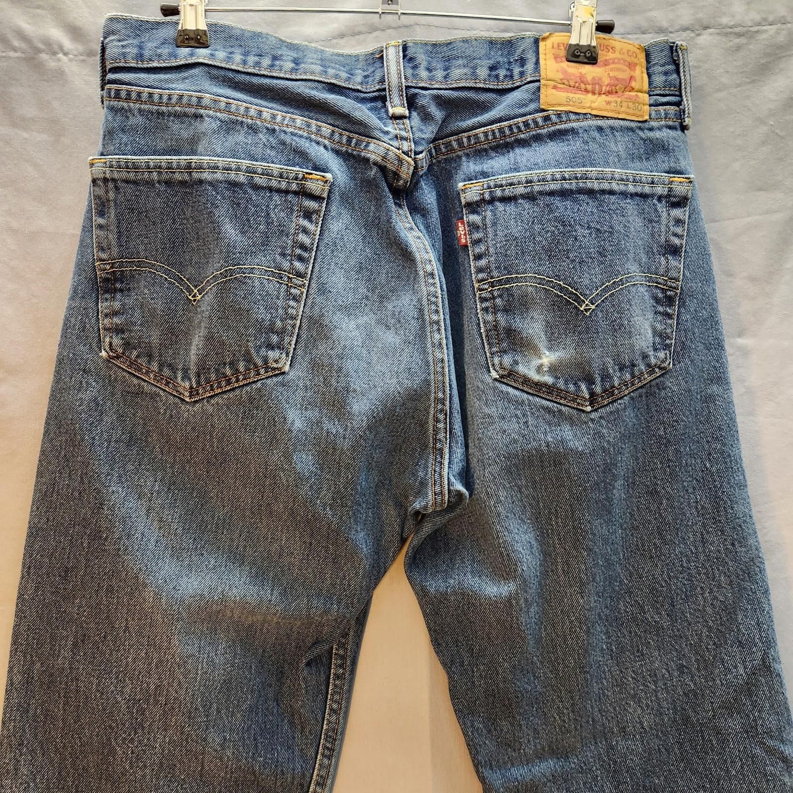 Levi's Levis 505 Jeans Medium Wash 34x30 Size US 34 / EU 50 - 6 Thumbnail