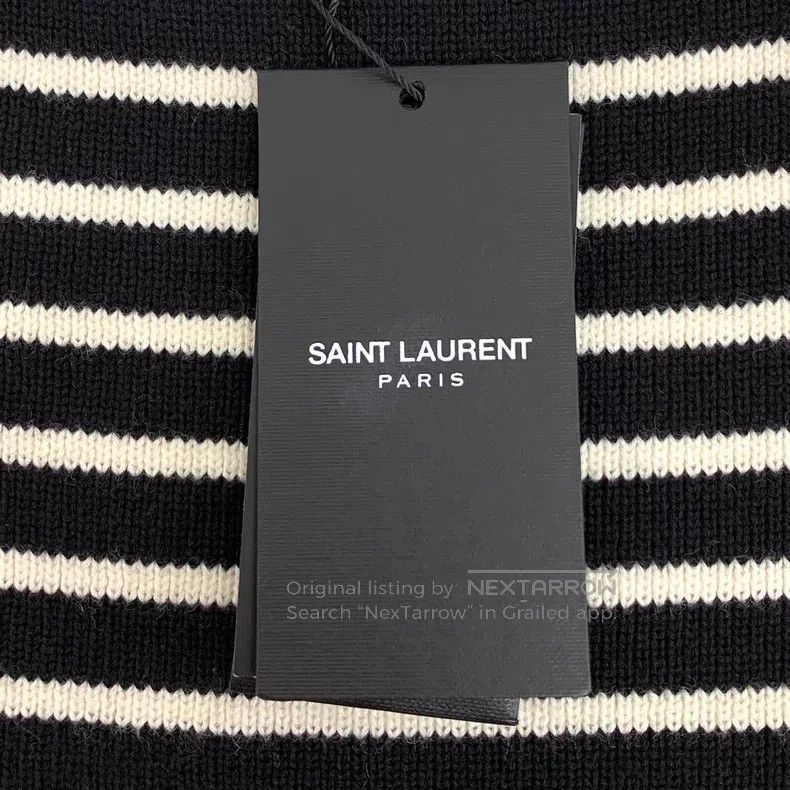 Saint Laurent Paris Saint Laurent Paris Color Block Striped Cotton Off Shoulde Size US S / EU 44-46 / 1 - 6 Thumbnail