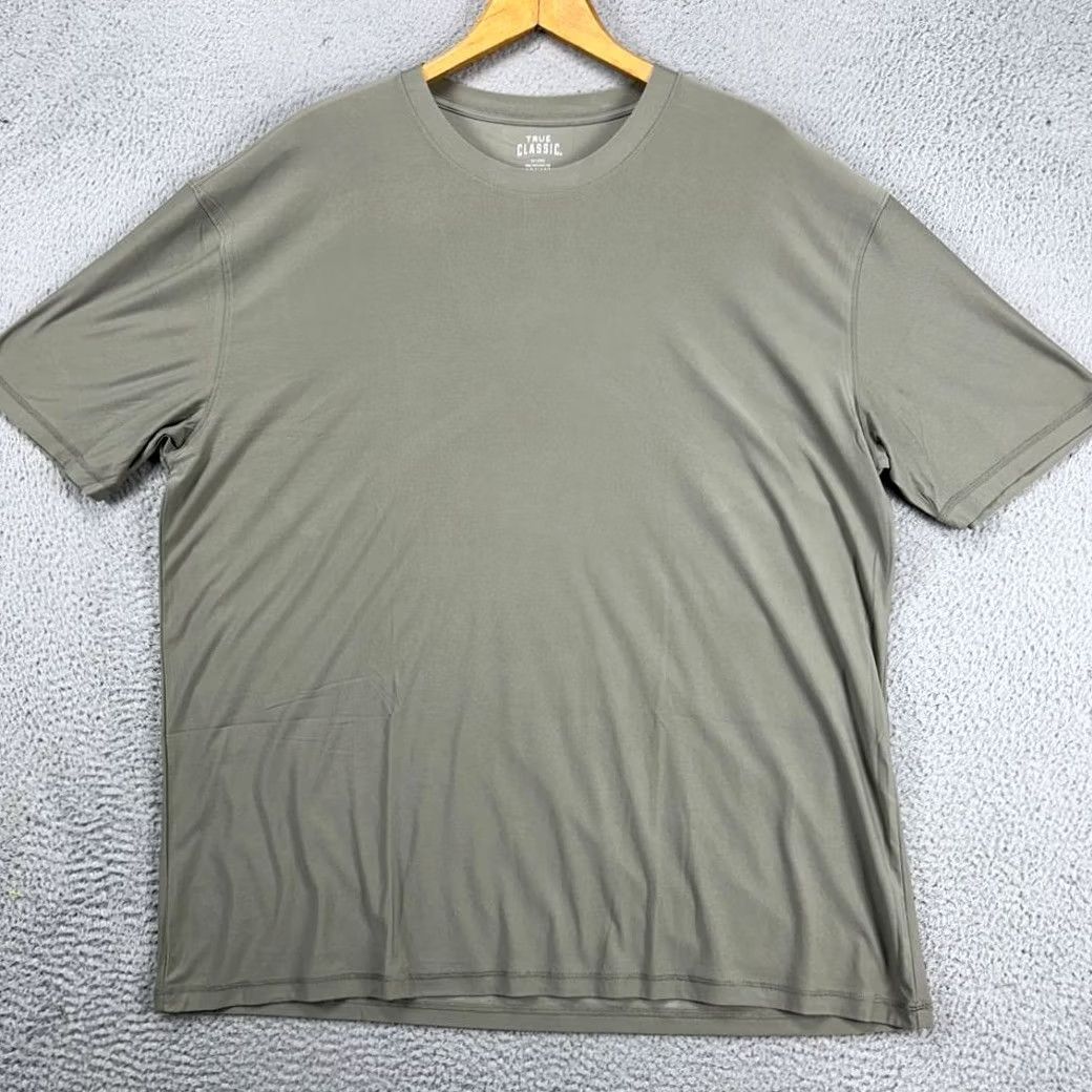 Vintage True Classic T-Shirt Mens XL Grey Performance Stretch Short Sleeve Tee Regular Crew Neck Breathable Size US XL / EU 56 / 4 - 2 Thumbnail