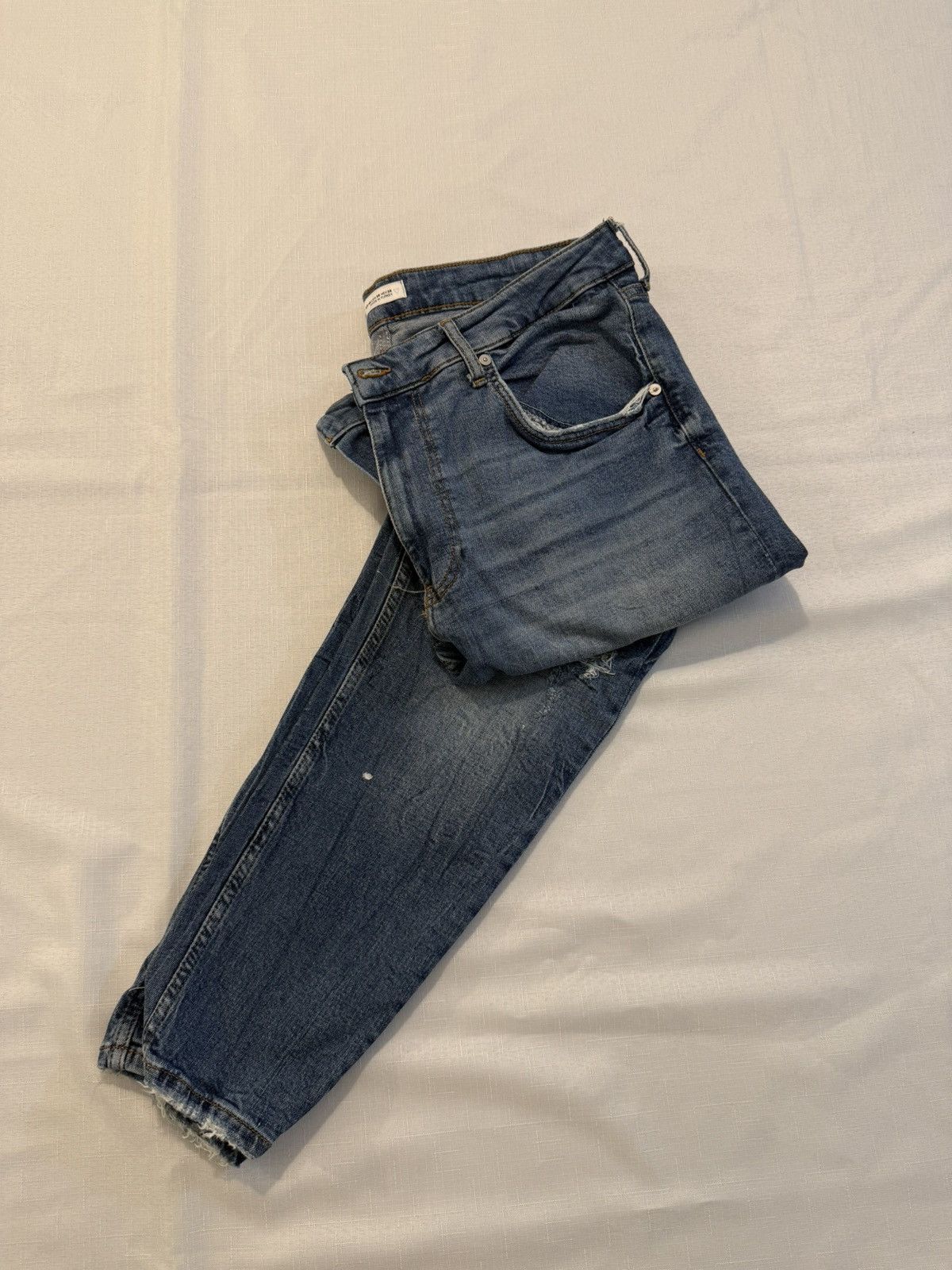 Zara ZARA Distressed Tapered Jeans Size US 36 / EU 52 - 6 Thumbnail