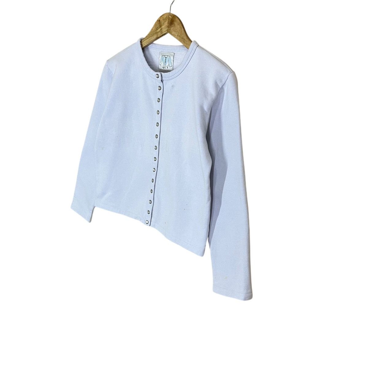 agnes b. Vintage 90s Agnes B Snap Button Up Cardigan Light Purple Size S / US 4 / IT 40 - 3 Thumbnail