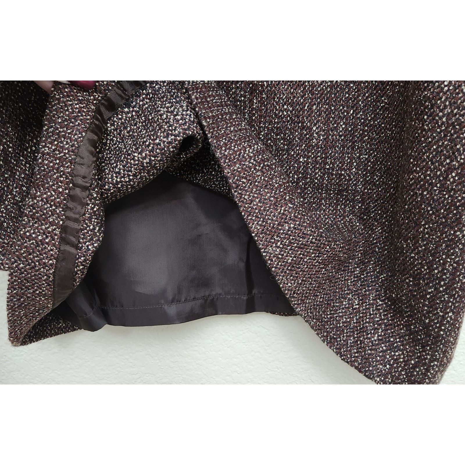 Other Larry Levine Suits Brown White Marled Pencil Midi Skirt 18 Size 40" / US 18 - 2 Thumbnail