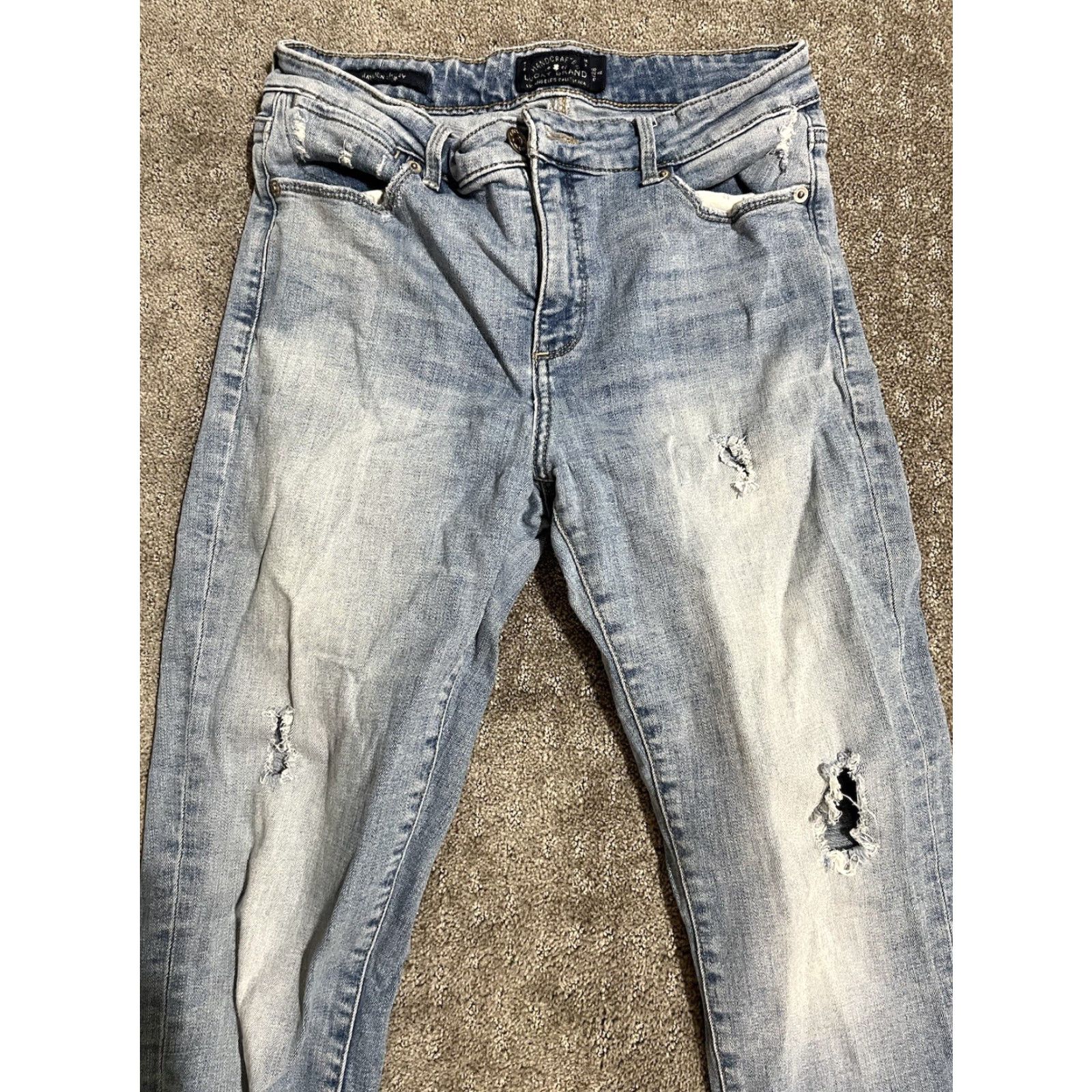 Lucky Brand Lucky Brand Womens Skinny Jeans, Medium Wash Blue Denim, Size 6/28 A Size 28" / US 6 / IT 42 - 2 Thumbnail