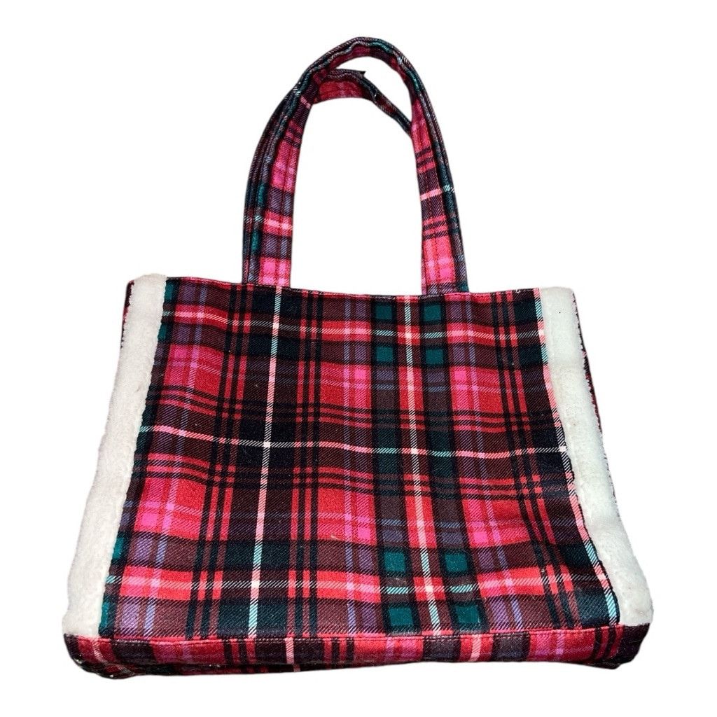 Victoria's Secret Victoria's Secret Red Plaid Tote Bag Size ONE SIZE - 2 Thumbnail
