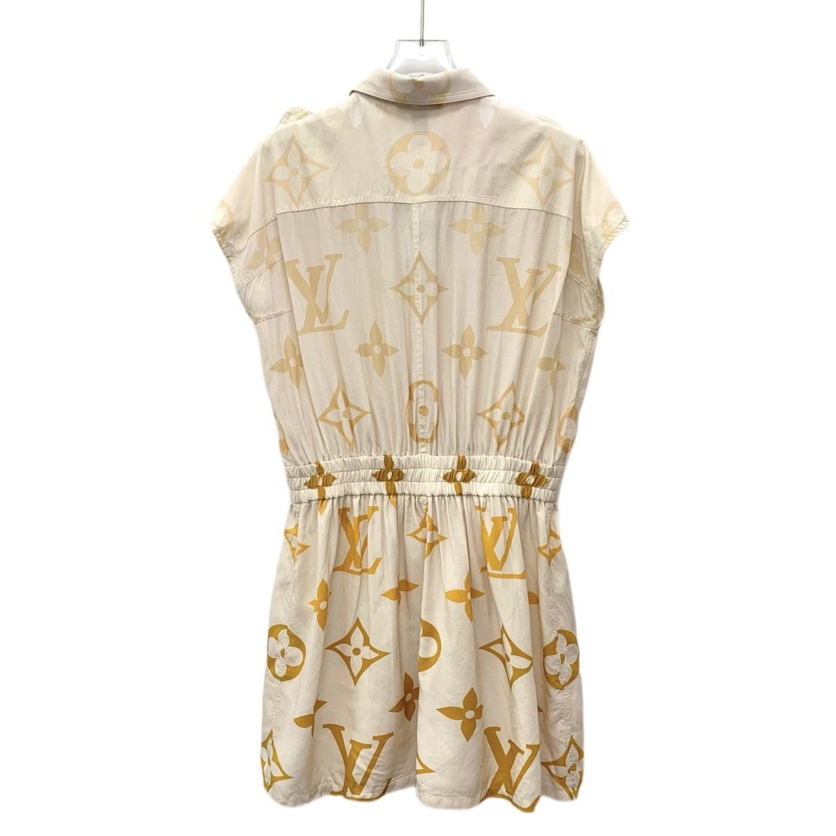 Louis Vuitton Louis Vuitton Beige Mulberry Silk Sleeveless Shirt Dress Size S / US 4 / IT 40 - 2 Thumbnail